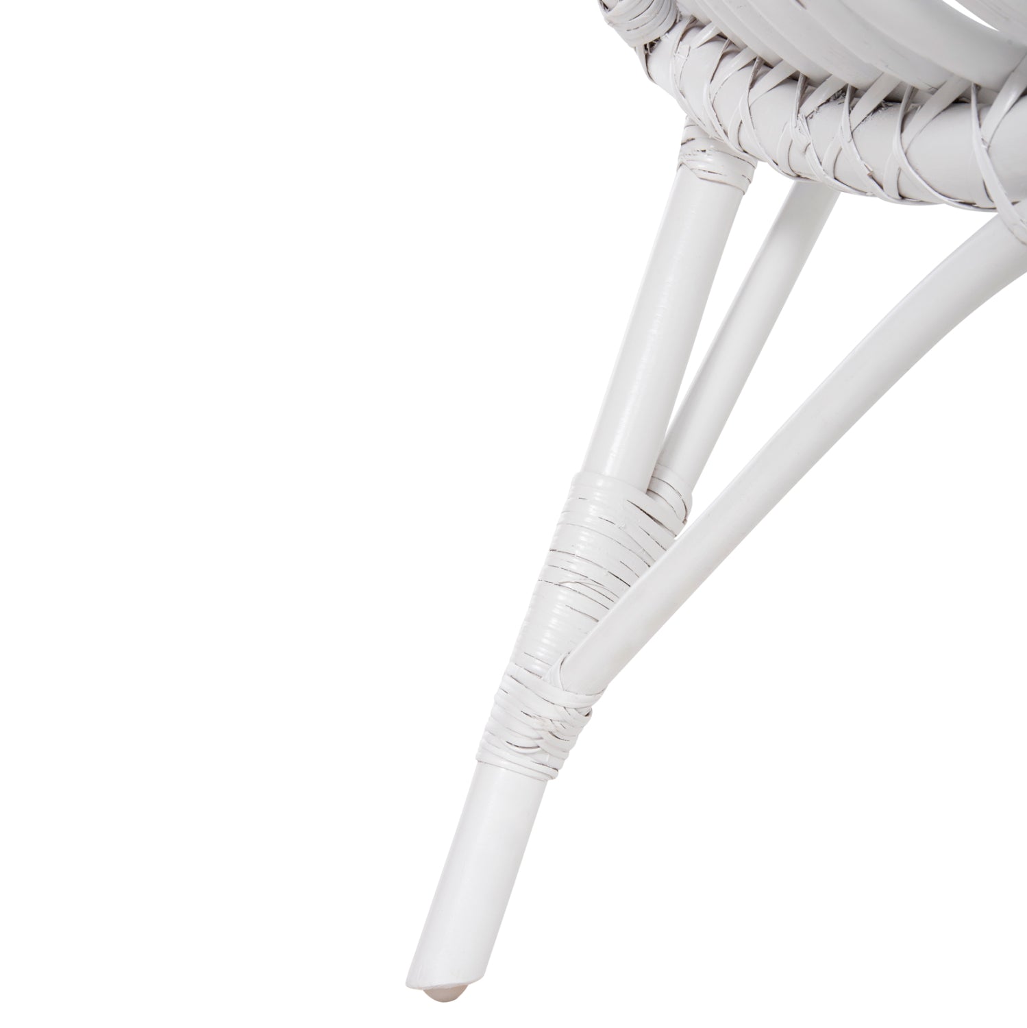 Градински стол CELLION  с ратанови пръти в бял цвят 76x72x83см.