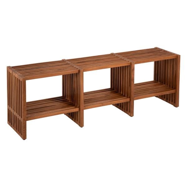 Конзола  NYA  масивно тиково дърво в естествен цвят 130x29,5x46см.