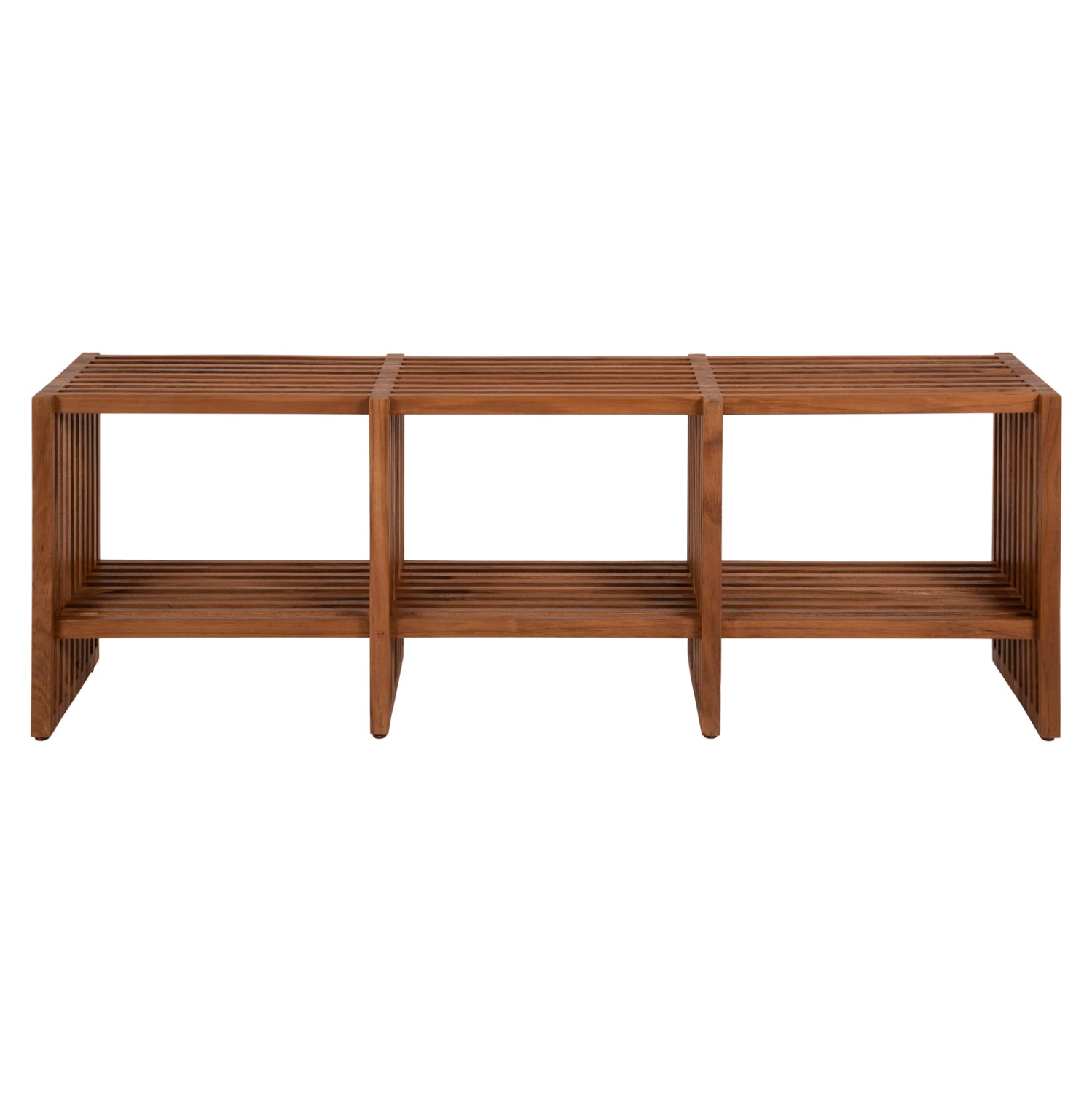 Конзола  NYA  масивно тиково дърво в естествен цвят 130x29,5x46см.