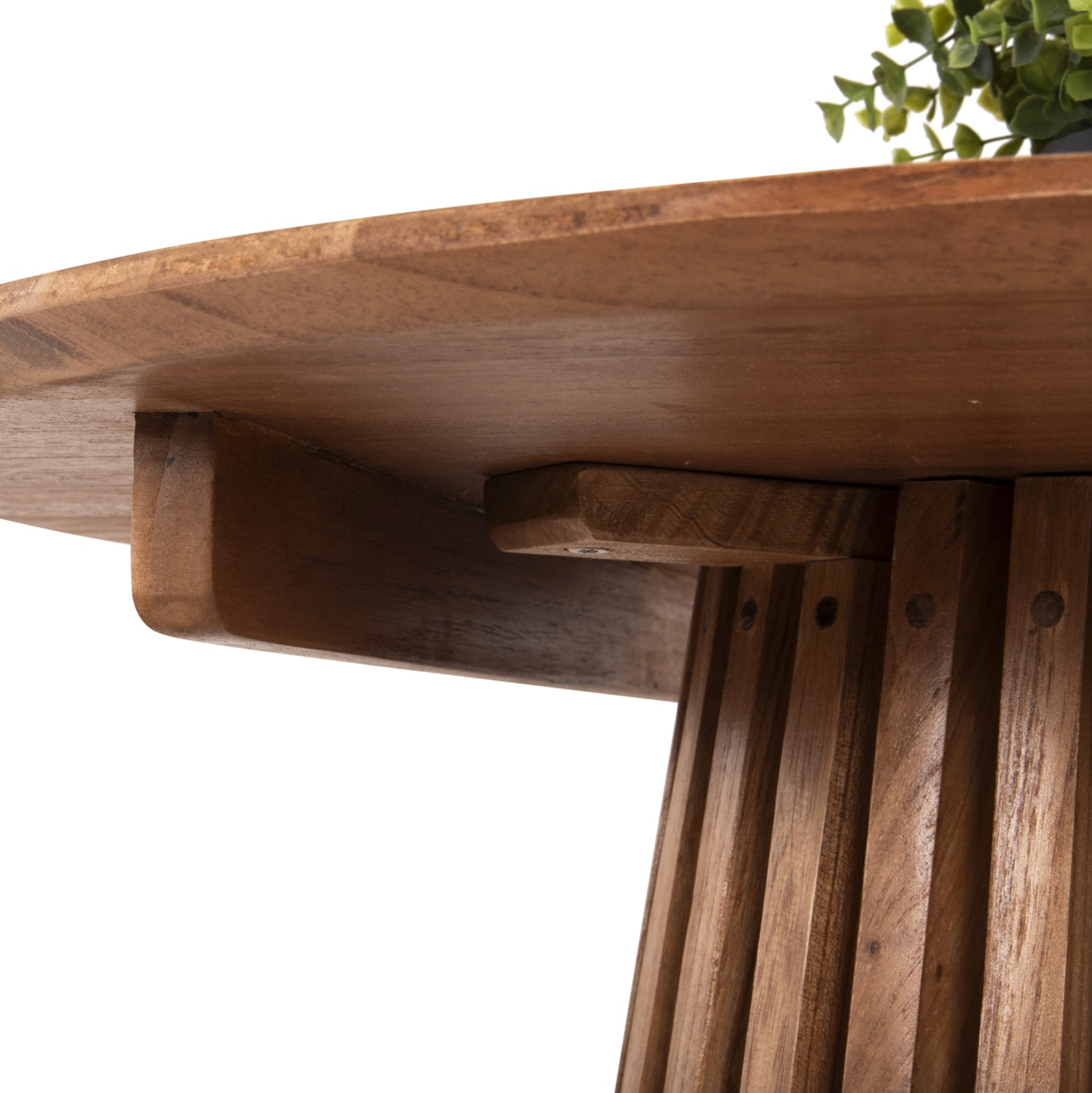 КРЪГЛА ТРАПЕЗНА МАСА FRANTZ МАСИВ MINDI В НАТУРАЛ Φ80X75см.