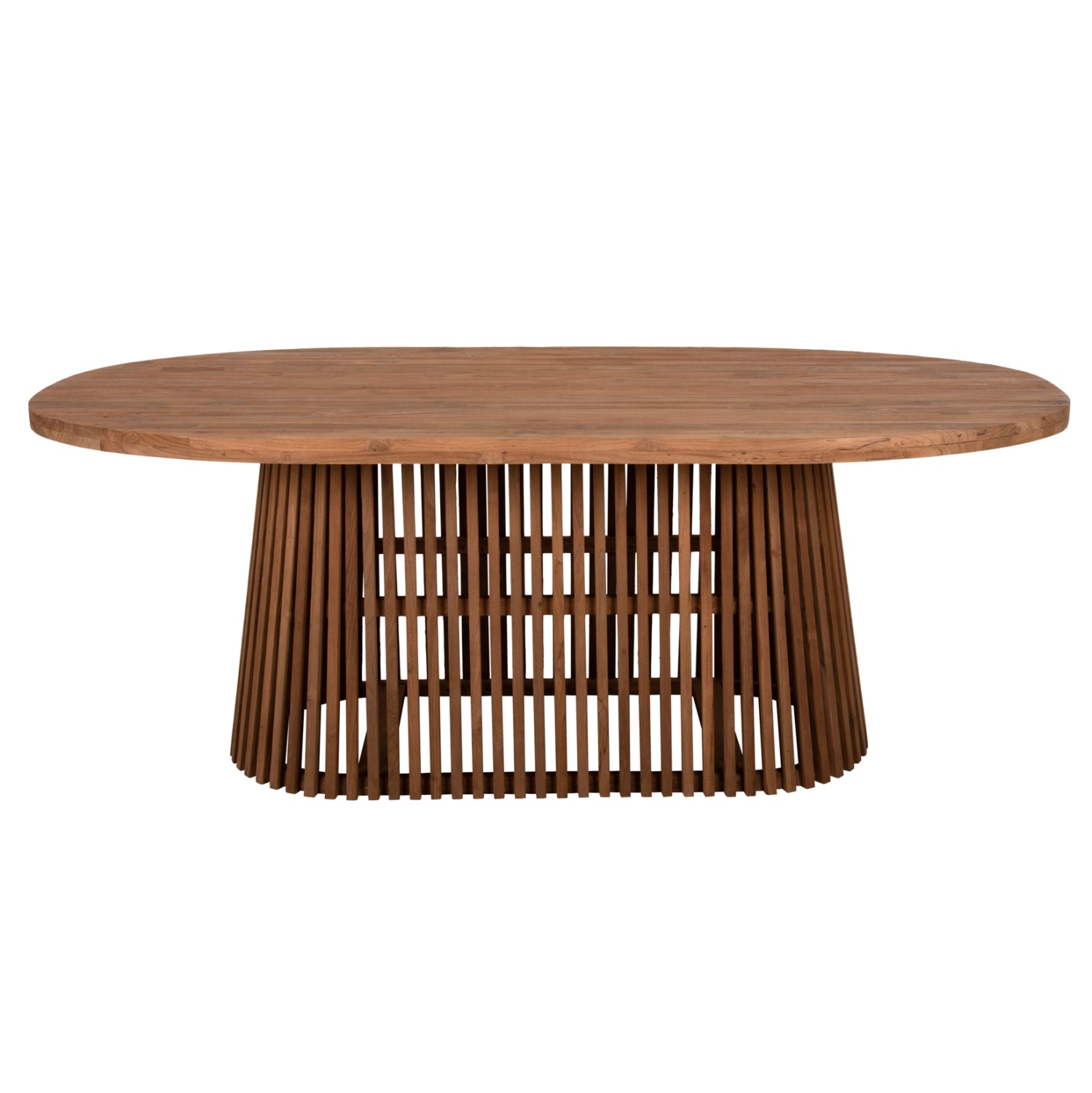 REMIK ТРАПЕЗНА МАСА ОТ РЕЦИКЛИРАН ТИК В НАТУРАЛ 100x200x75.5см. ОТГОР 4см.