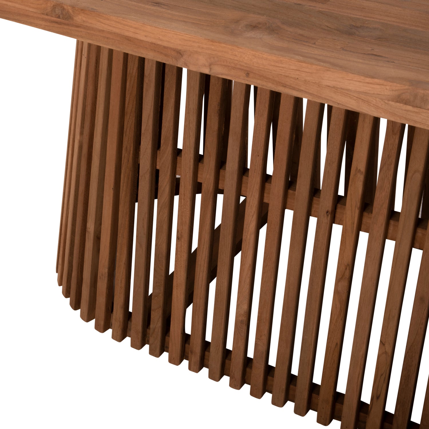 REMIK ТРАПЕЗНА МАСА ОТ РЕЦИКЛИРАН ТИК В НАТУРАЛ 100x200x75.5см. ОТГОР 4см.