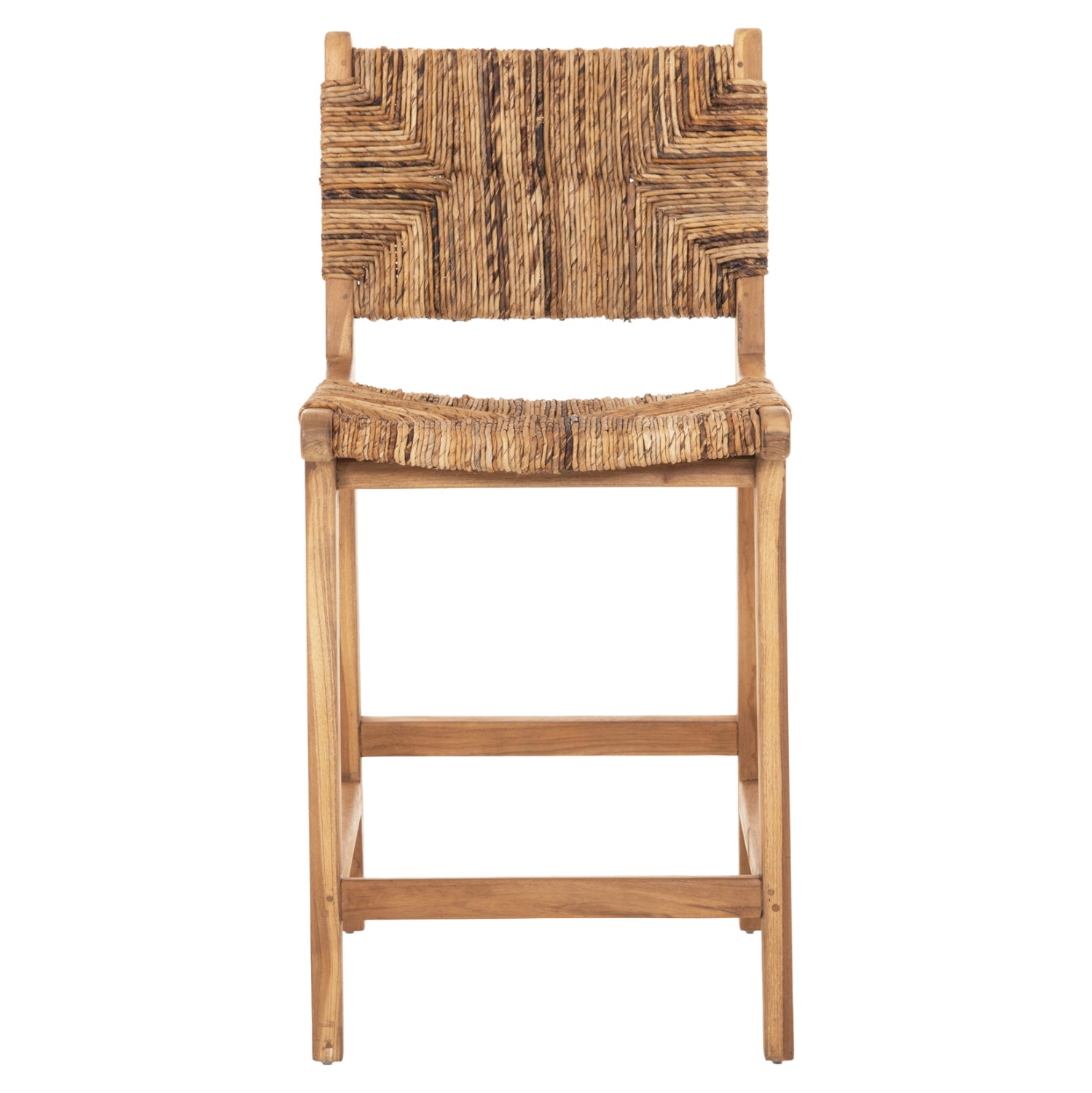 Бар стол Валтер натурал тиково дърво 46x55x96