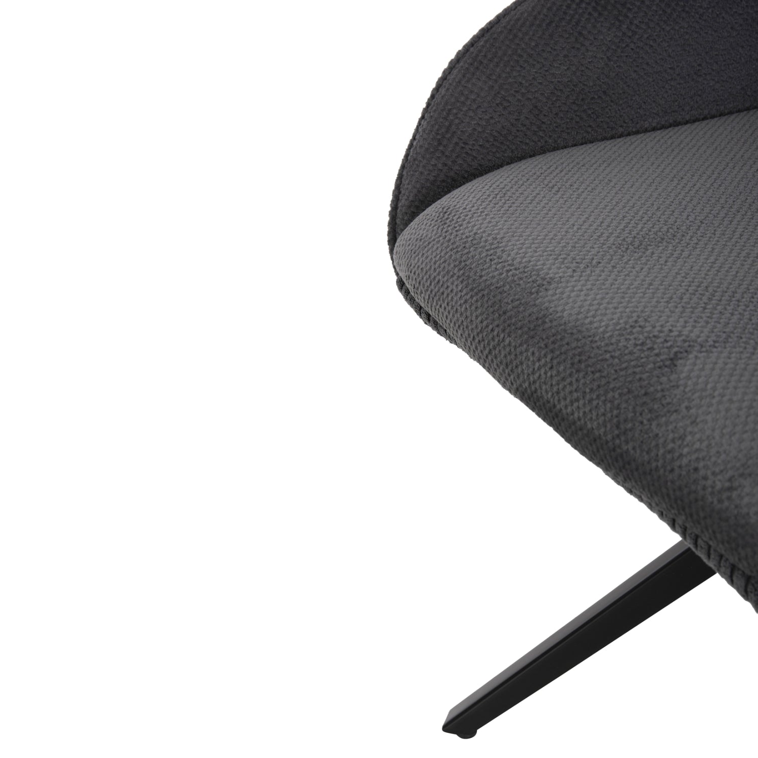 Кресло Шай сив цвят дамаска  61x63x93