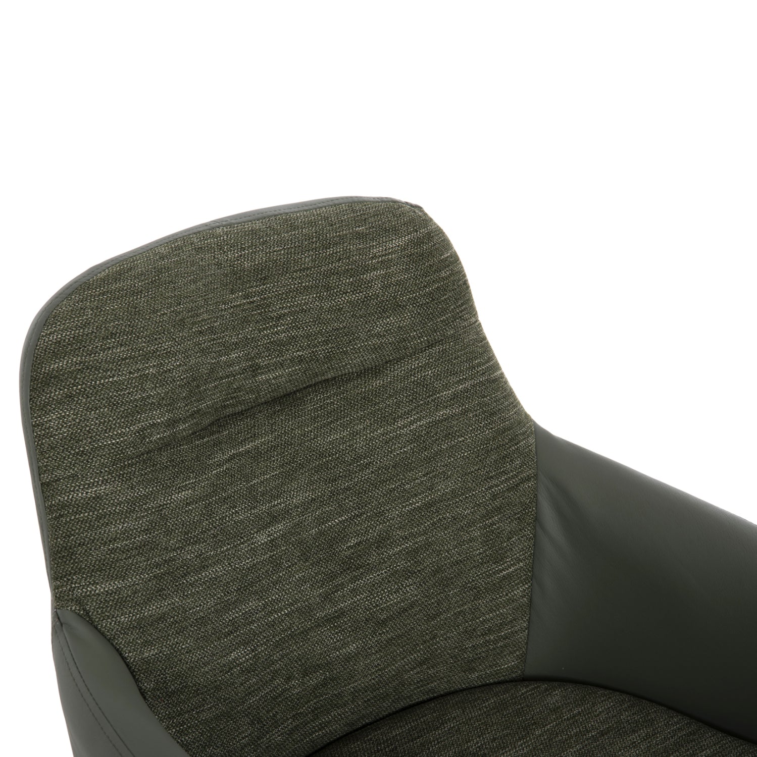 Кресло DEW  зелен цвят  плат и изкуствена кожа 56.5x62x81.5см.