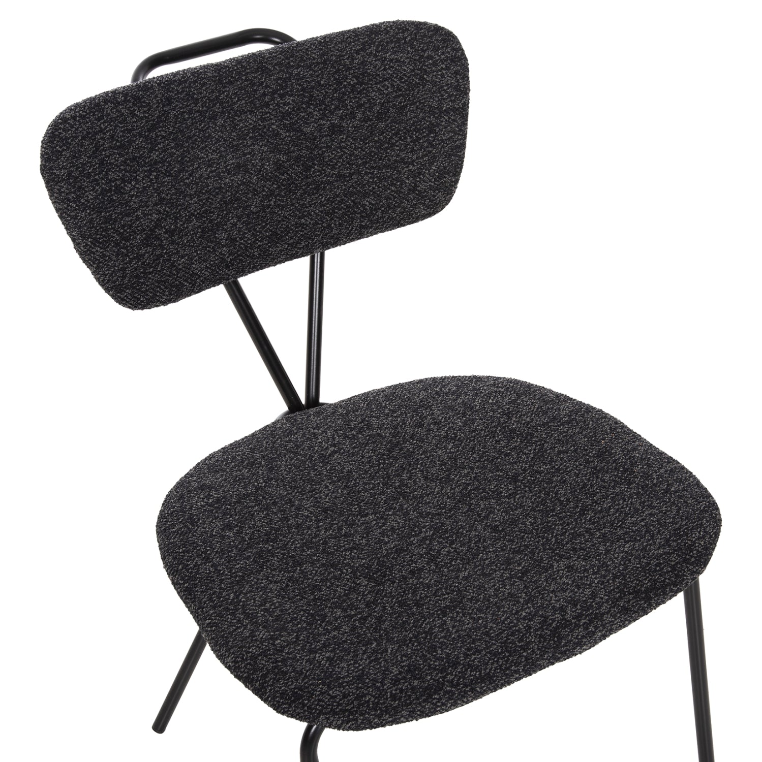 Стол  DORY цвят тъмно сив-черен