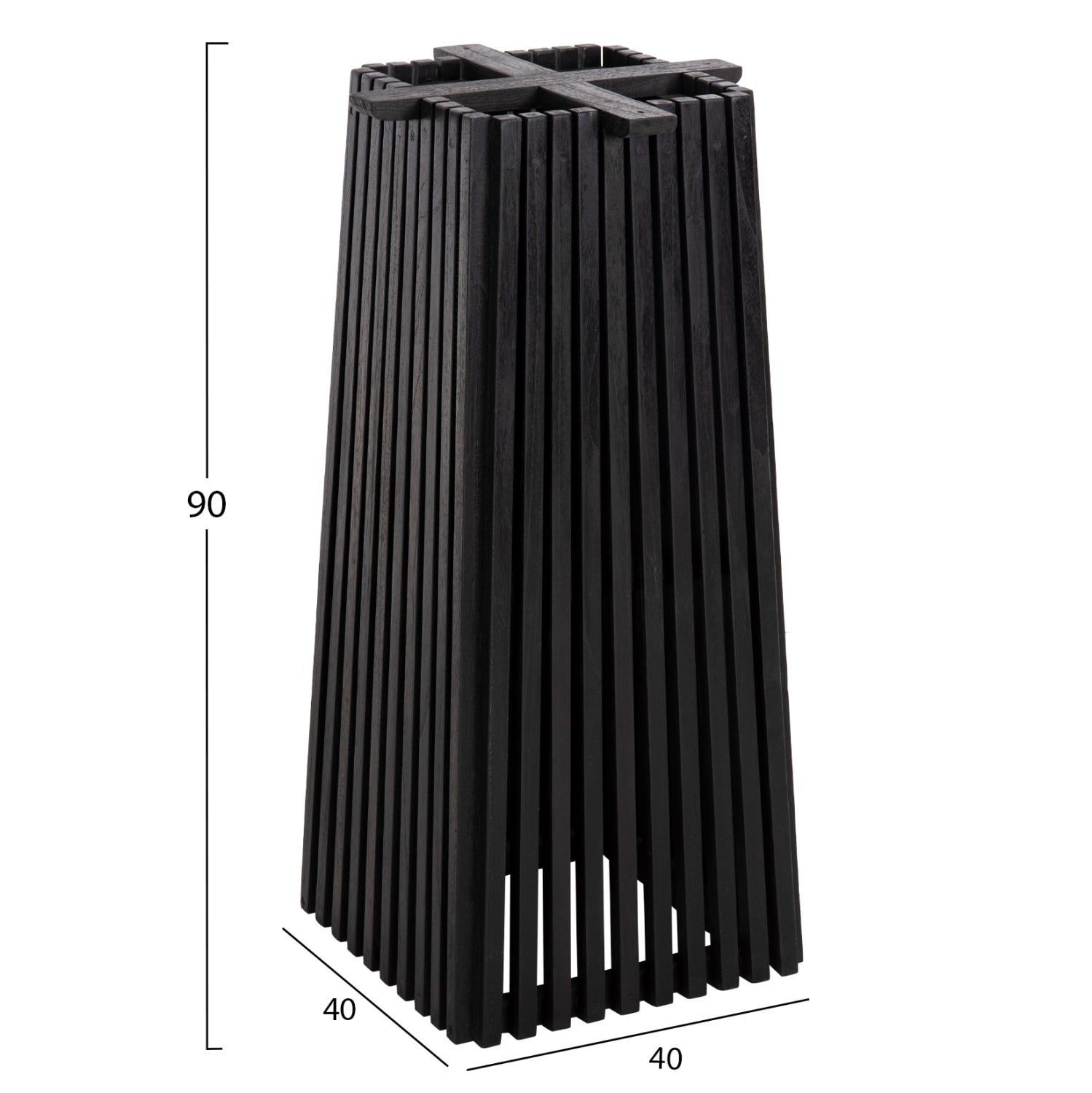 Бар основа за маса Франц 40x40x90 черен цвят