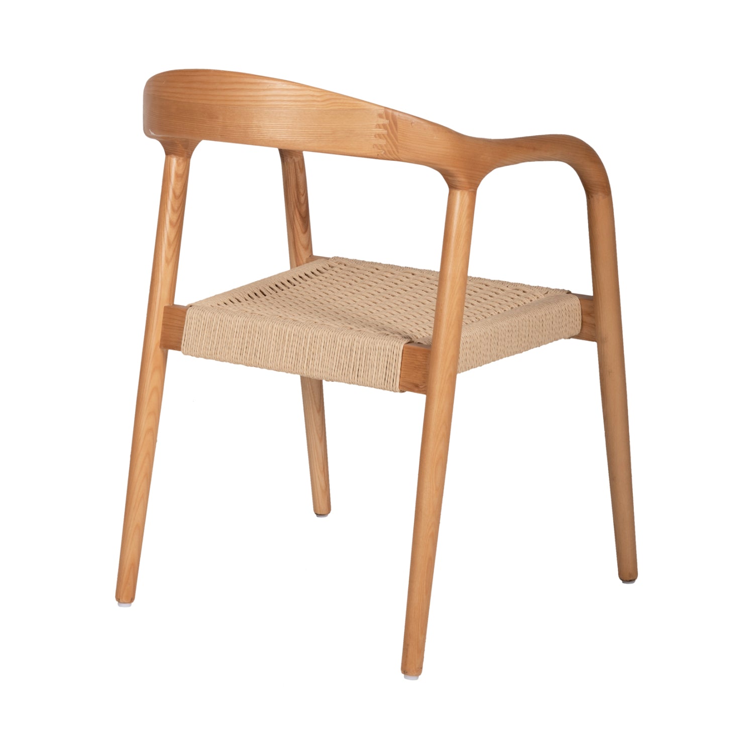 Стол 9874 дърво ясен -въже естествен цвят  57x54x78см