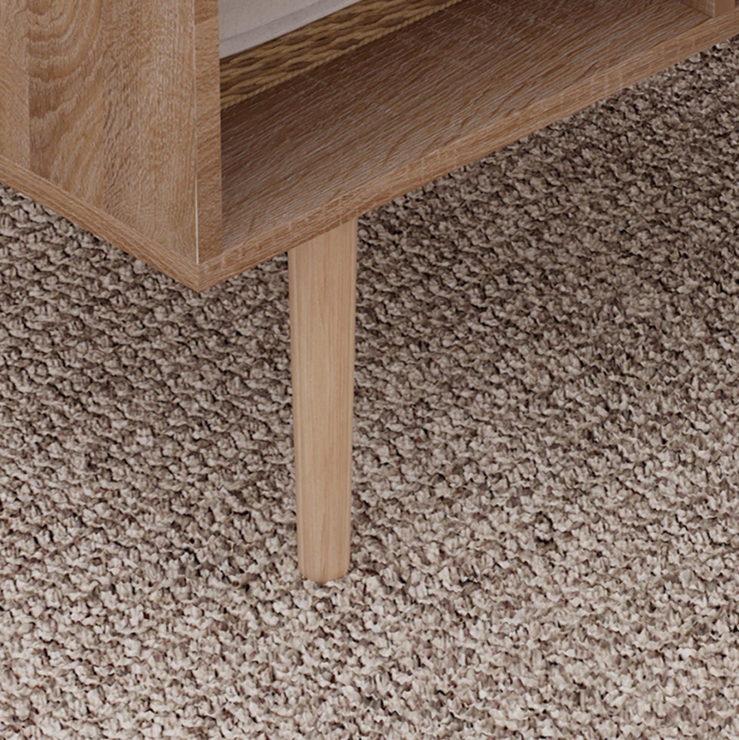 Маса холна Krener меламин сонома-бяла-масивни борови крака 104x50x42см