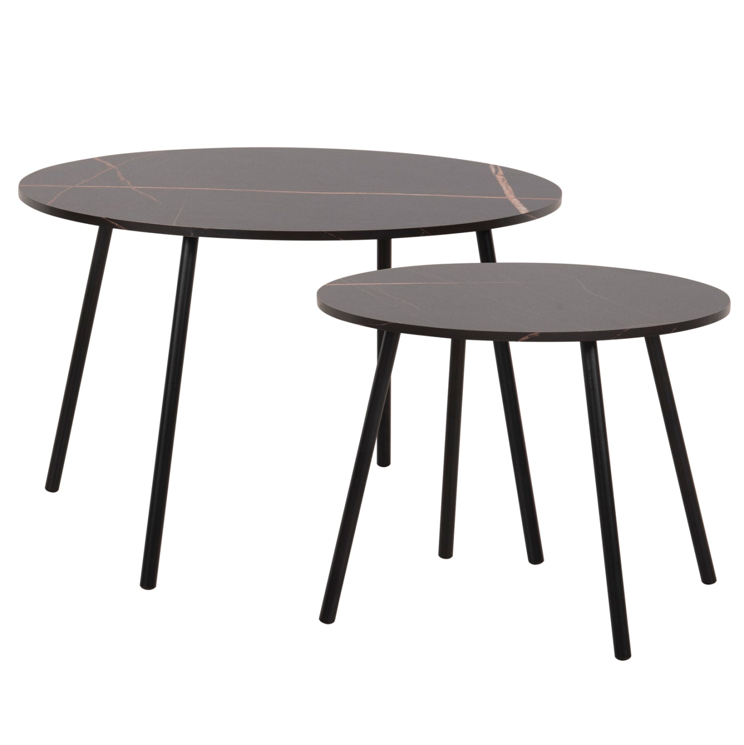 Комплект холни маси 2 бр  CUPPER черен цвят