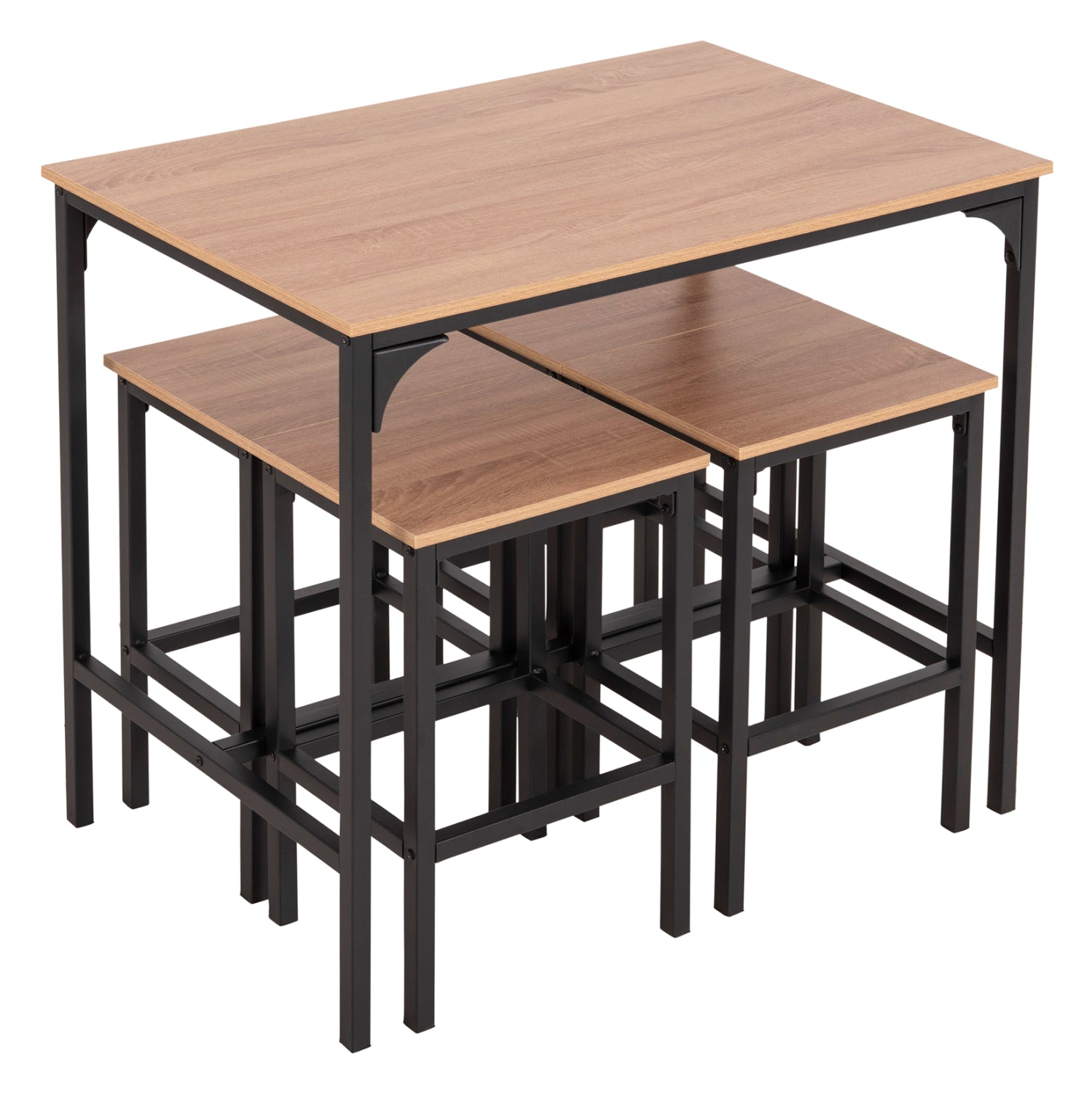 Бар комплект BOXY 5 части маса 100x60x86 цвят сонама-черен