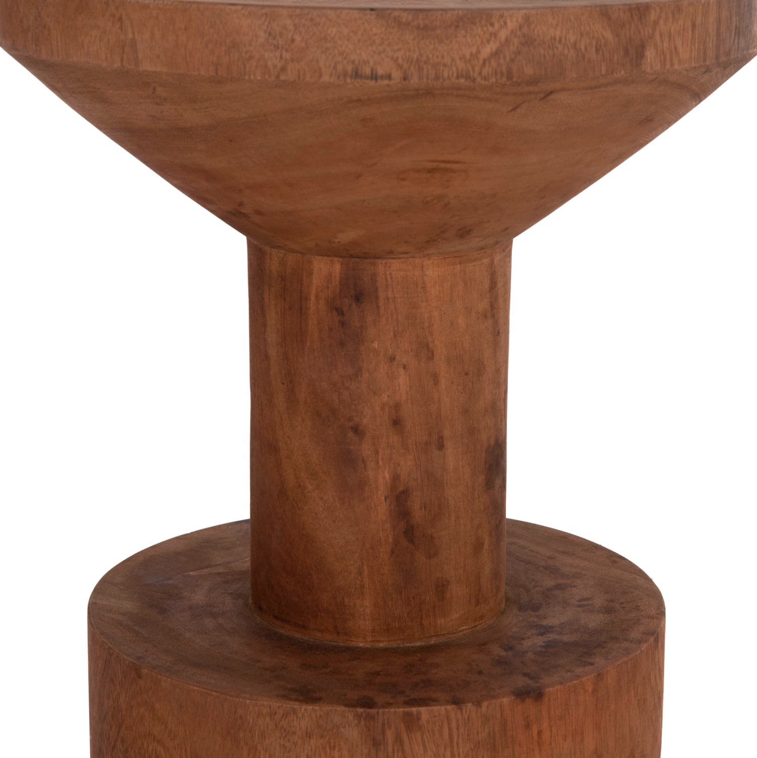 Странична маса Bermal от масивно суарово дърво в естествен цвят φ35x65hcм