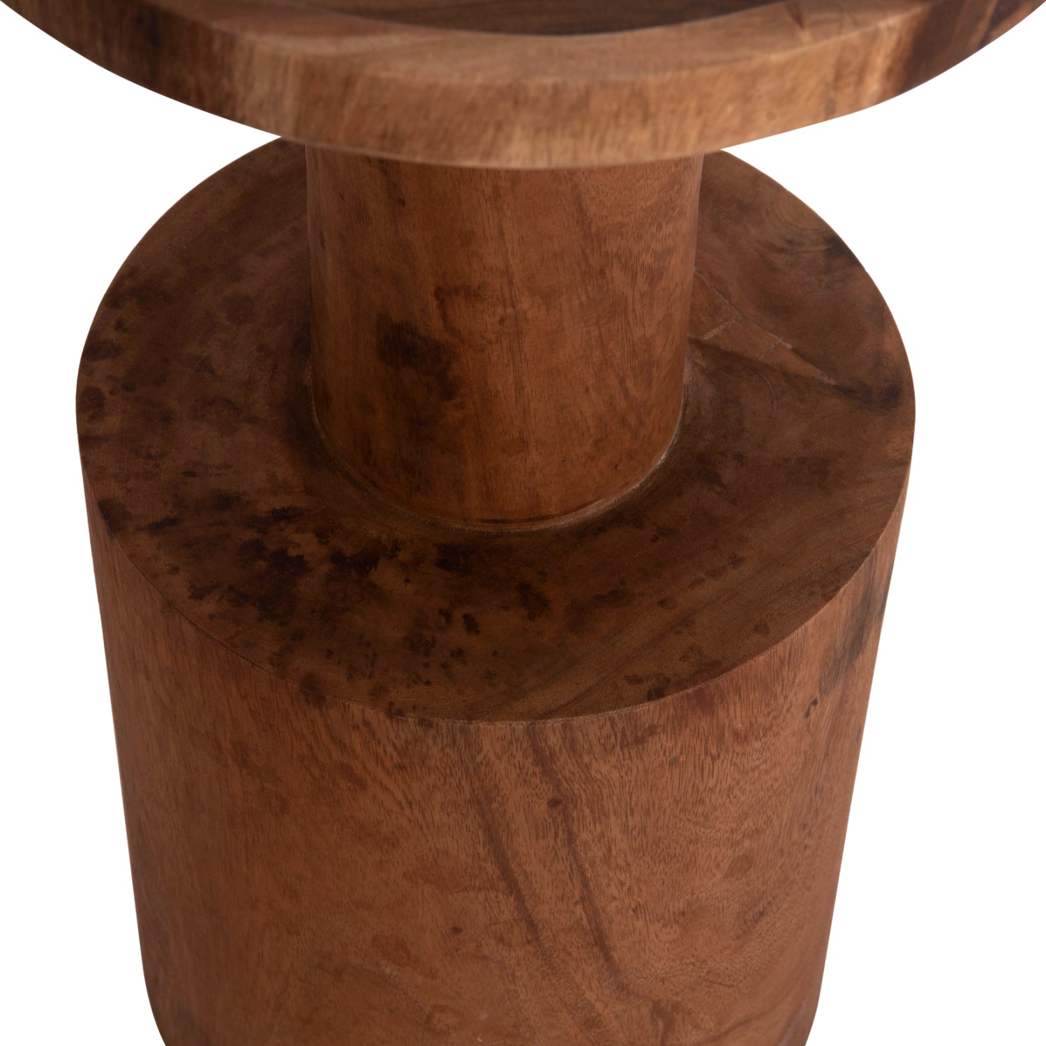 Странична маса Bermal от масивно суарово дърво в естествен цвят φ35x65hcм