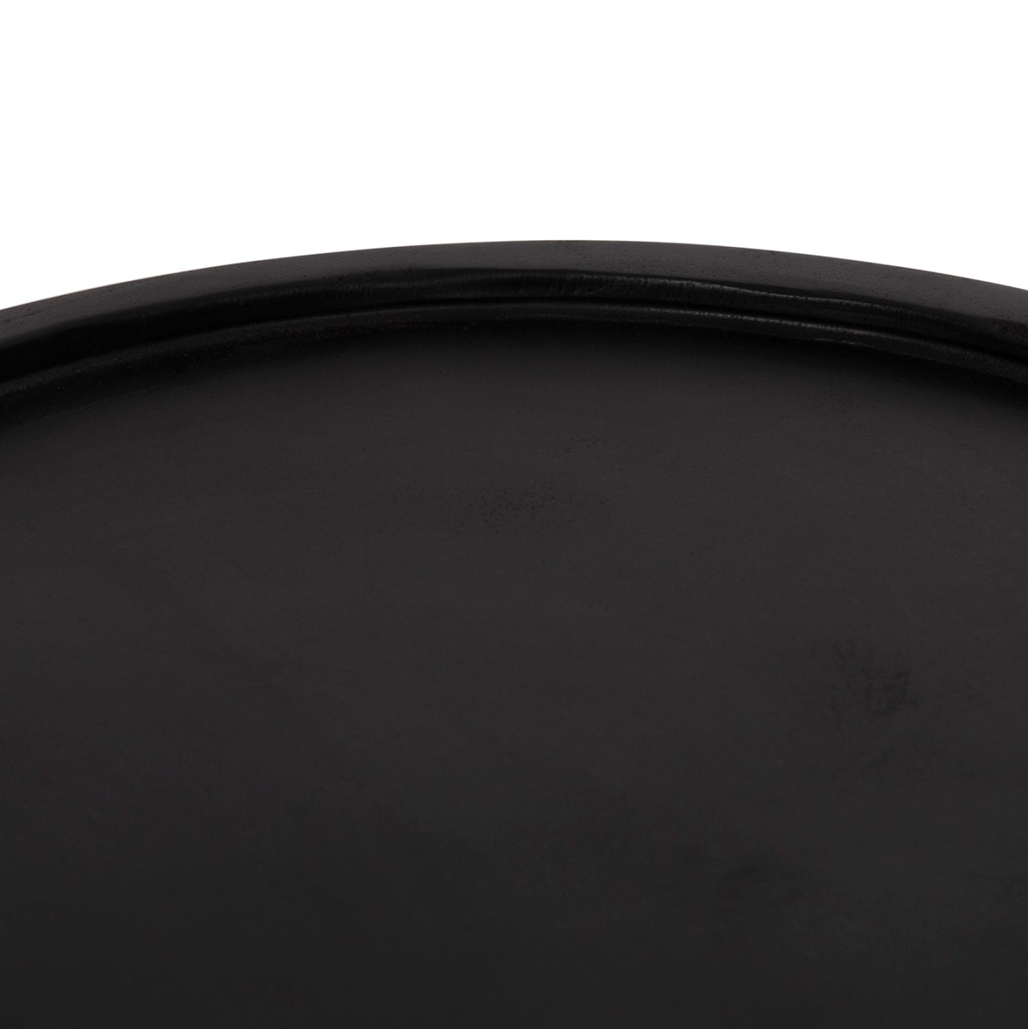 Странична маса Bermal от масивно дърво suar в черно φ35x65hcм