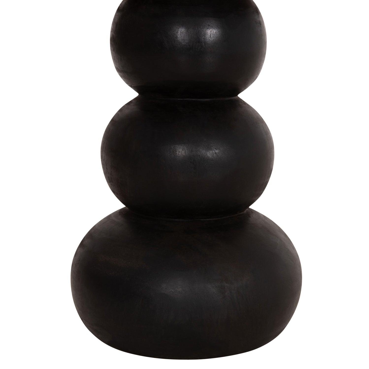 Кръгла странична маса JACKY suar естествено дърво и черно φ40x45.5hсм.