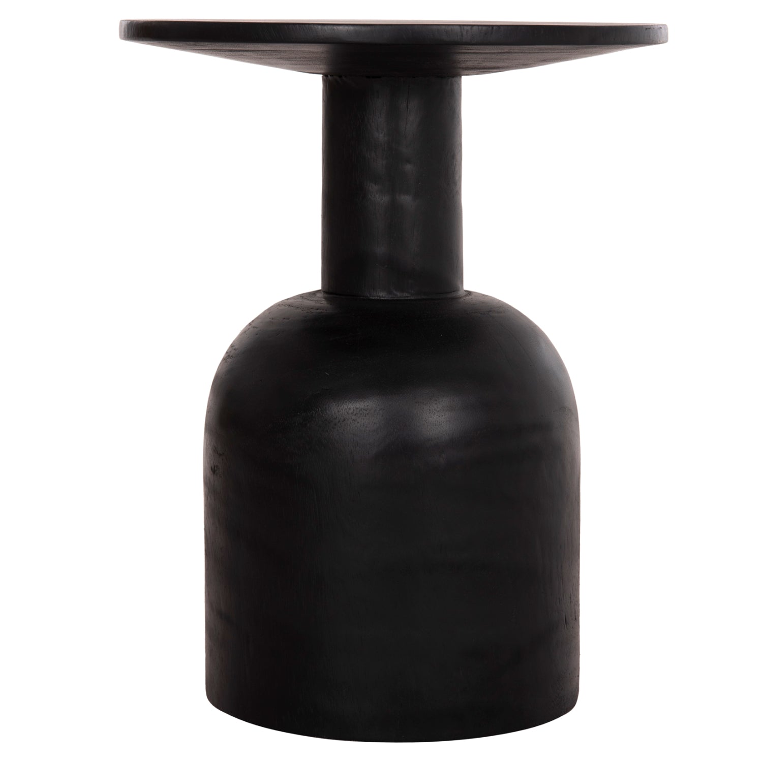 Странична маса Pumbe suar дърво в черен цвят φ40x50hcм