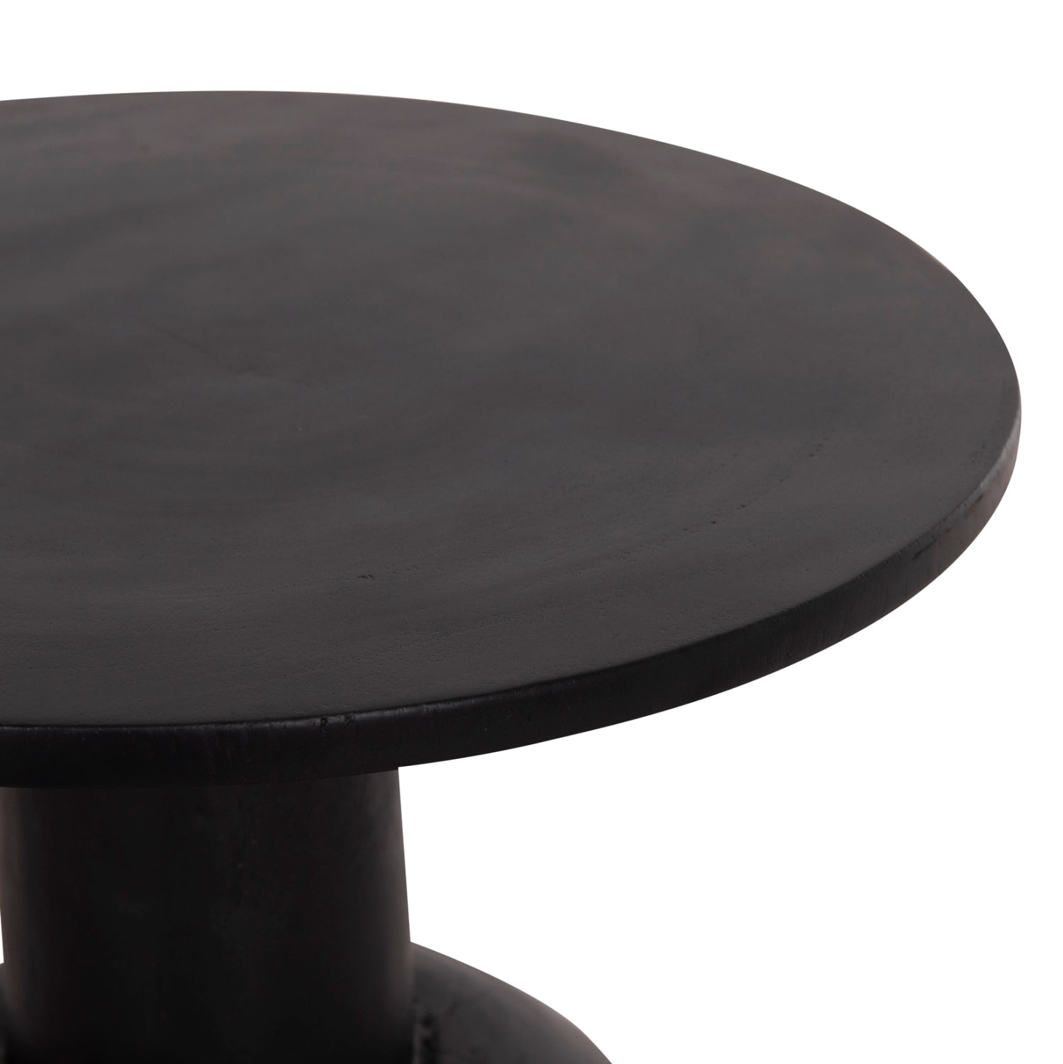 Странична маса Pumbe suar дърво в черен цвят φ40x50hcм