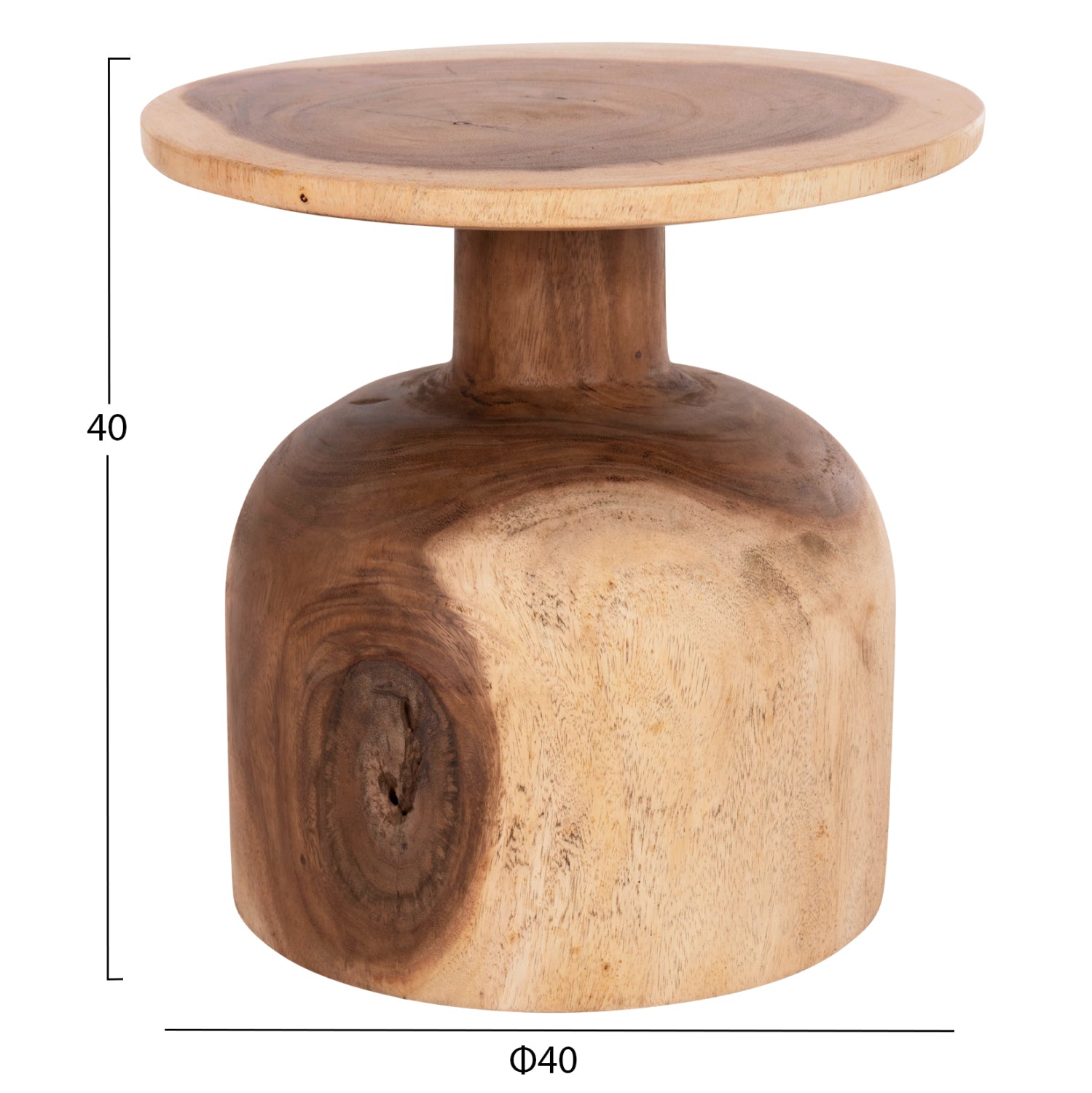Масичка PUMBE Φ40x40см естествен цвят