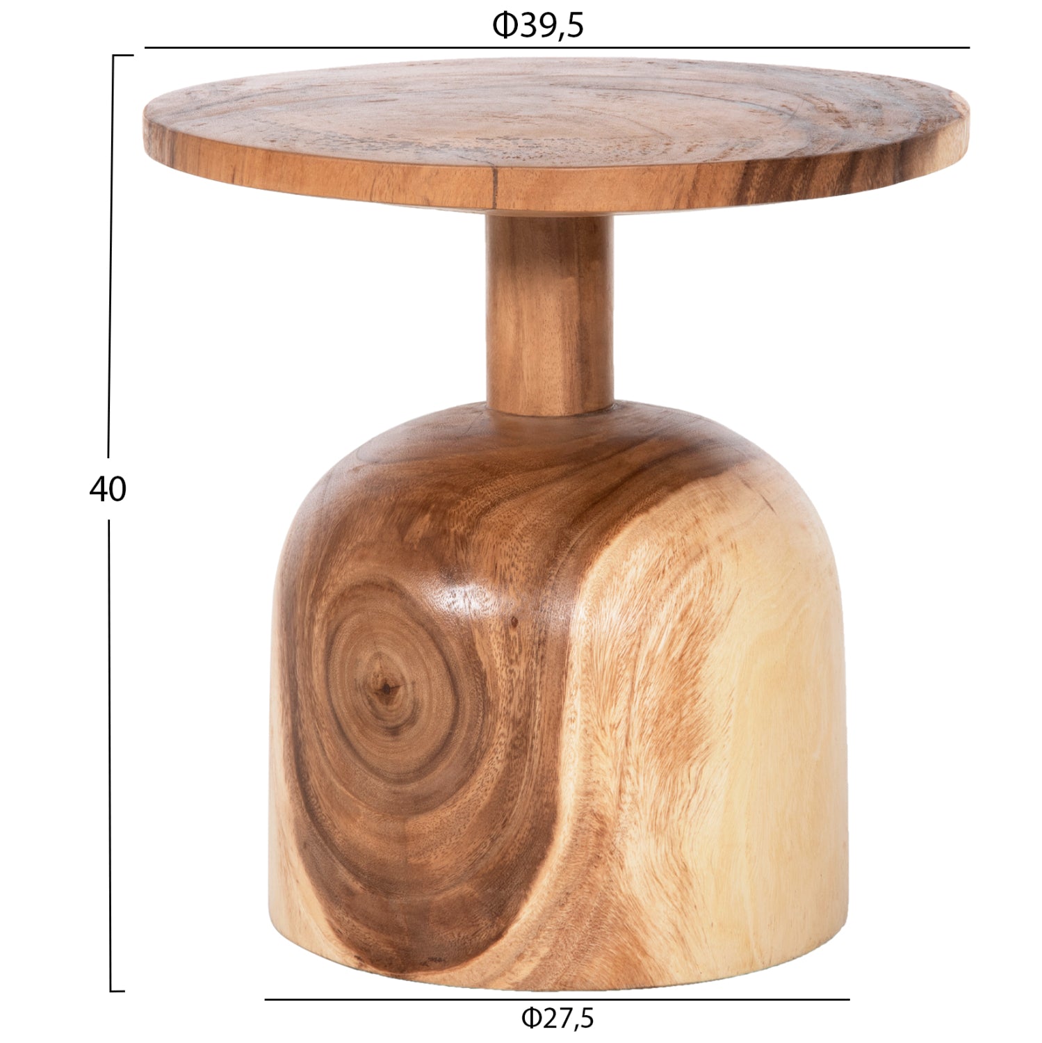 Помощна маса PUMBE естествен цвят Φ39.5x40Hcм