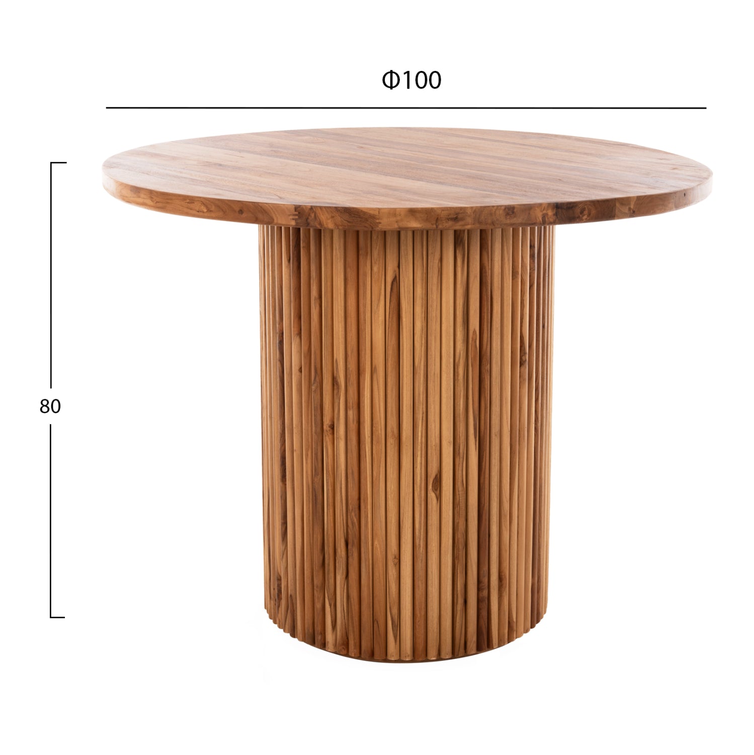 Маса DREMA1   Φ100X80 естествен цвят