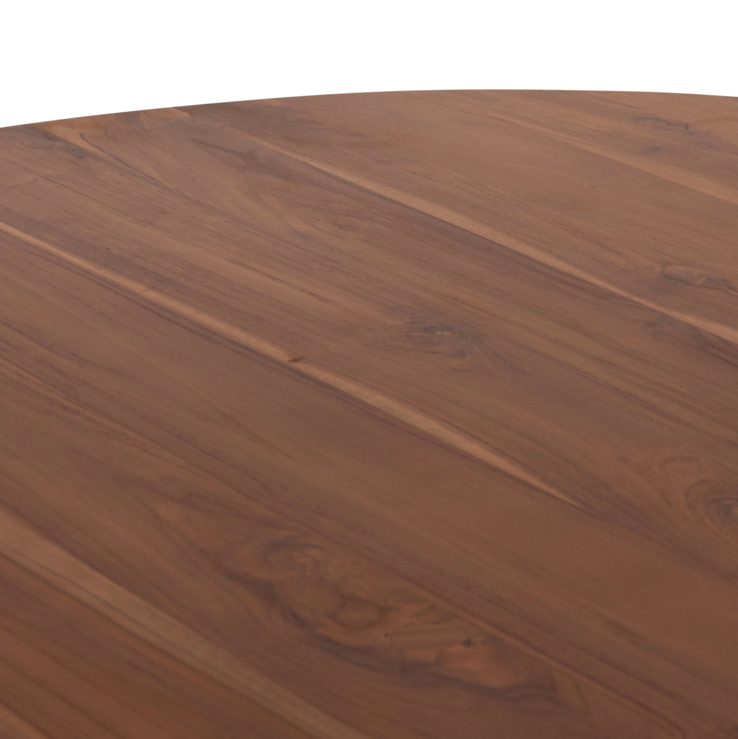 Кръгла трапезна маса RODER тиково дърво - 3 см. дебелина на повърхността - φ130x79.5cm