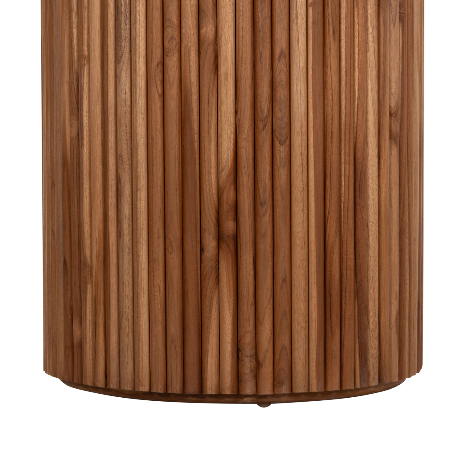 Кръгла трапезна маса RODER тиково дърво - 3 см. дебелина на повърхността - φ130x79.5cm