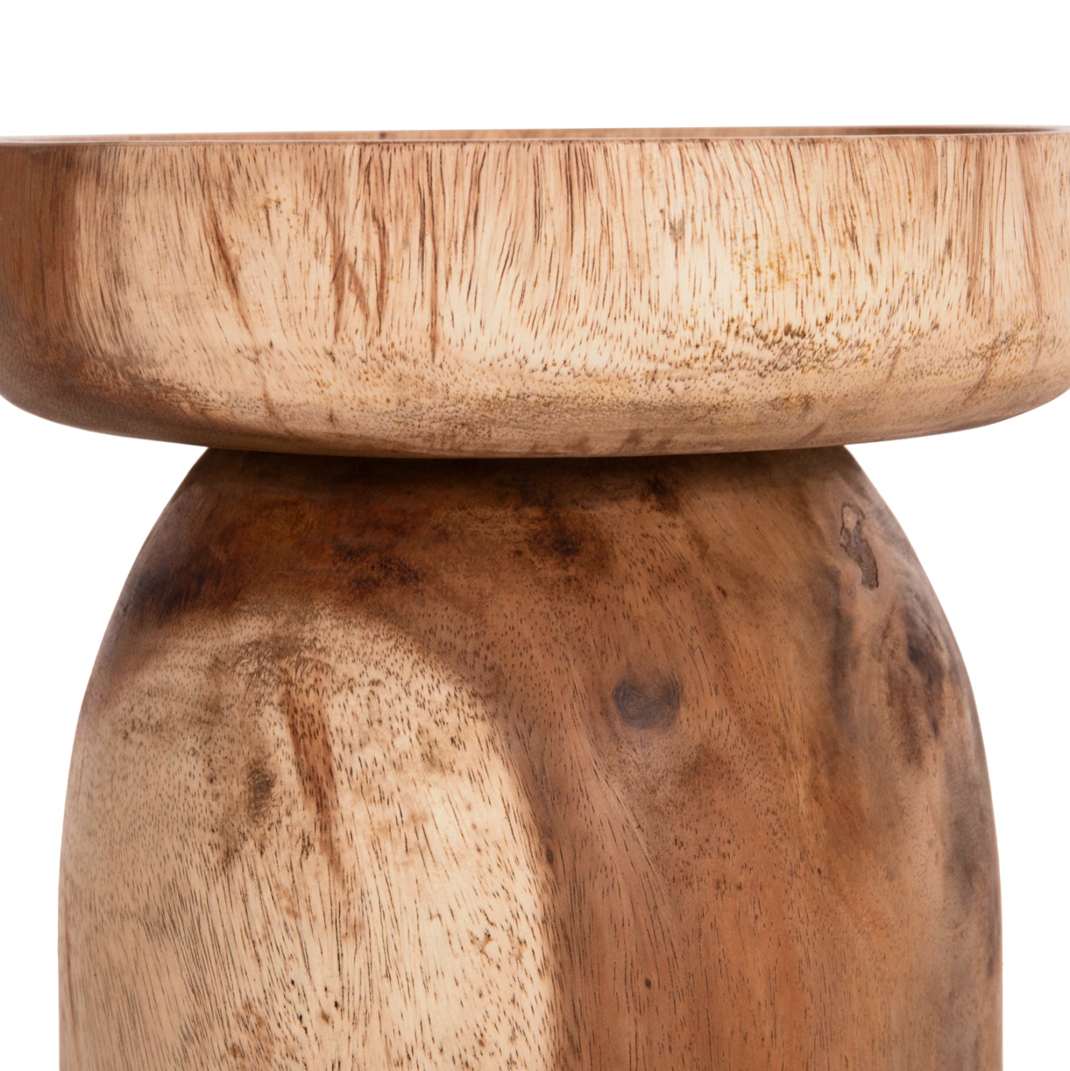 Странична маса Loki масивна дървесина suar, натурален цвят φ30x50hcм