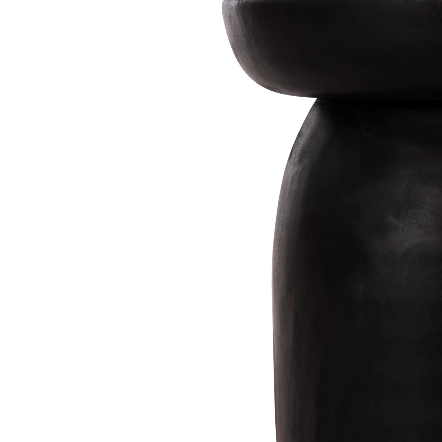 Странична маса  LOKI черен цвят Φ30x50см