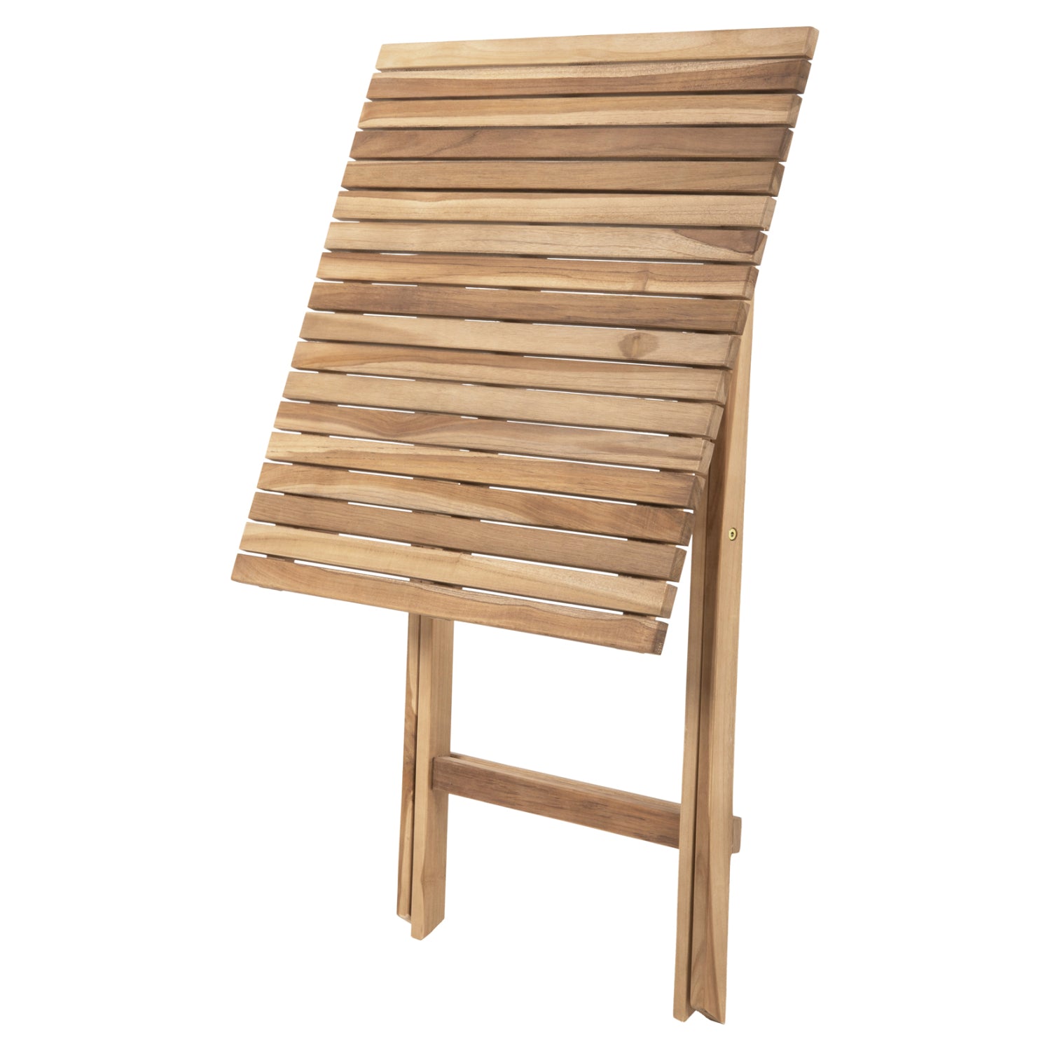Комплект  градински Кендъл  3 части /натурал сгъваем тиково дърво с маса 60/60/75.5см