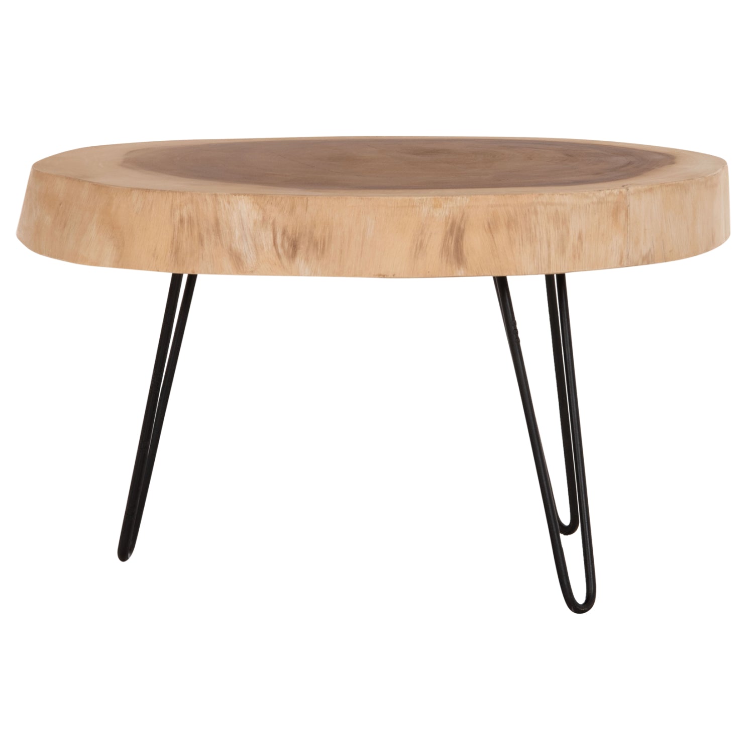 Холна маса SERVON естествено дърво суар-метал крака черни 76х67х44см.