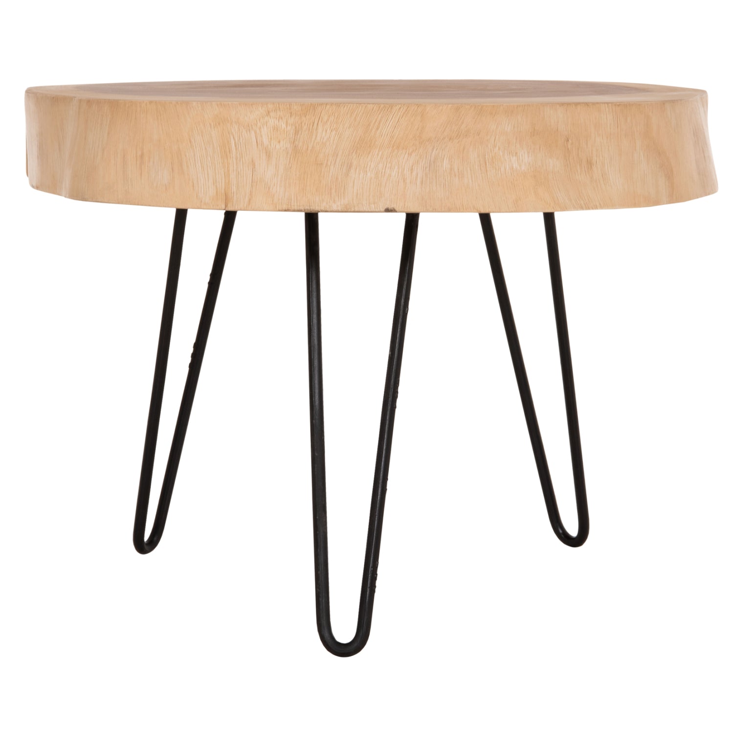 Холна маса SERVON естествено дърво суар-метал крака черни 76х67х44см.