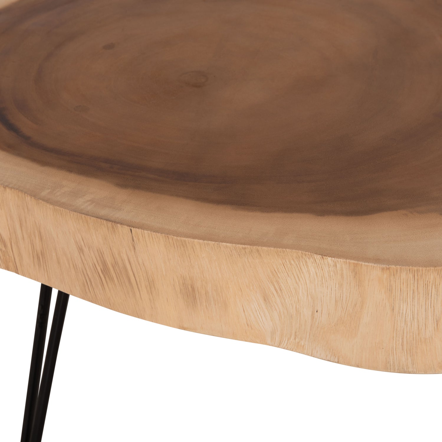 Холна маса SERVON естествено дърво суар-метал крака черни 76х67х44см.