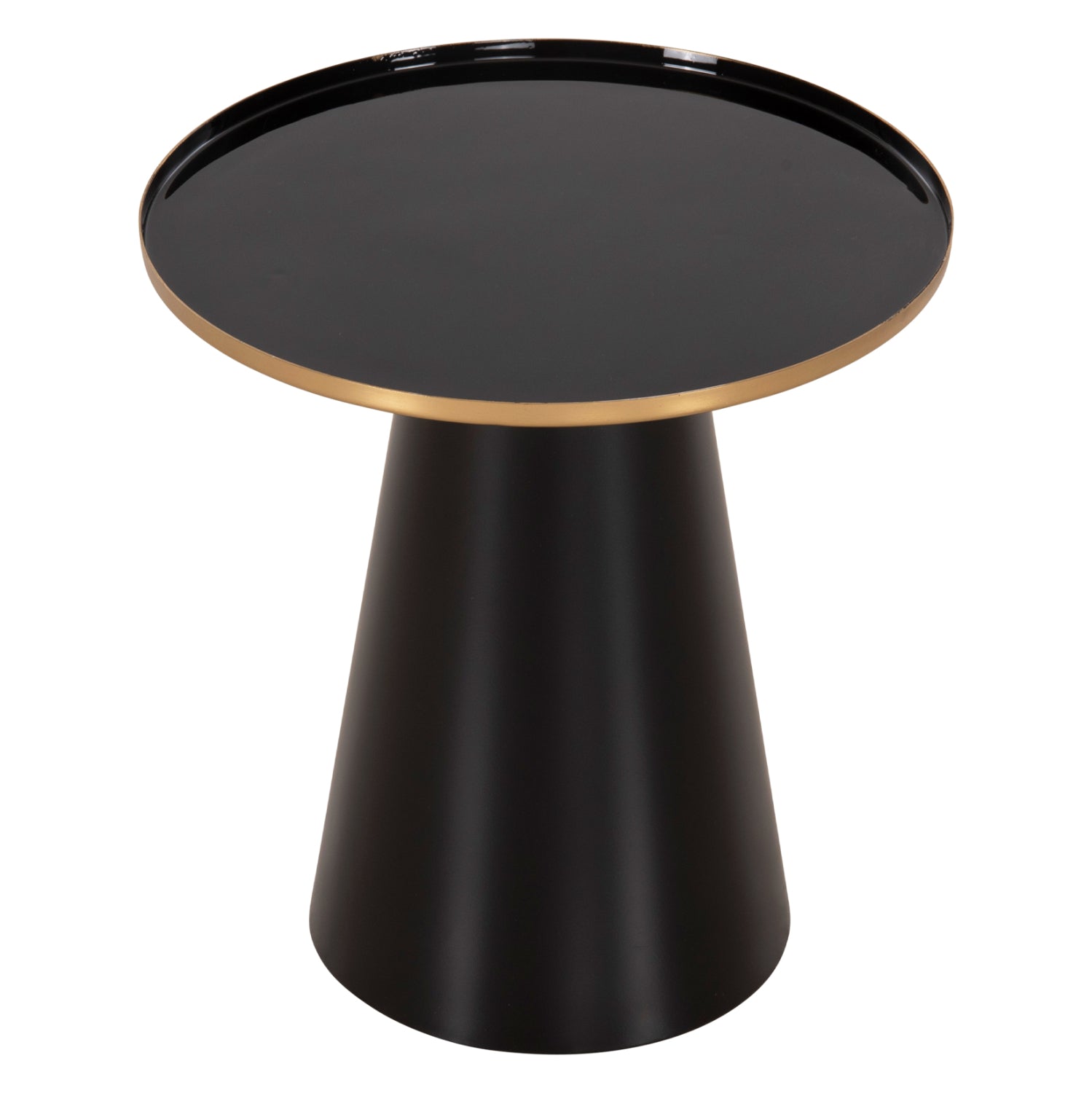 Комплект холни маси 2 бр  BENG черен-златист цвят Φ50 и Φ40 см