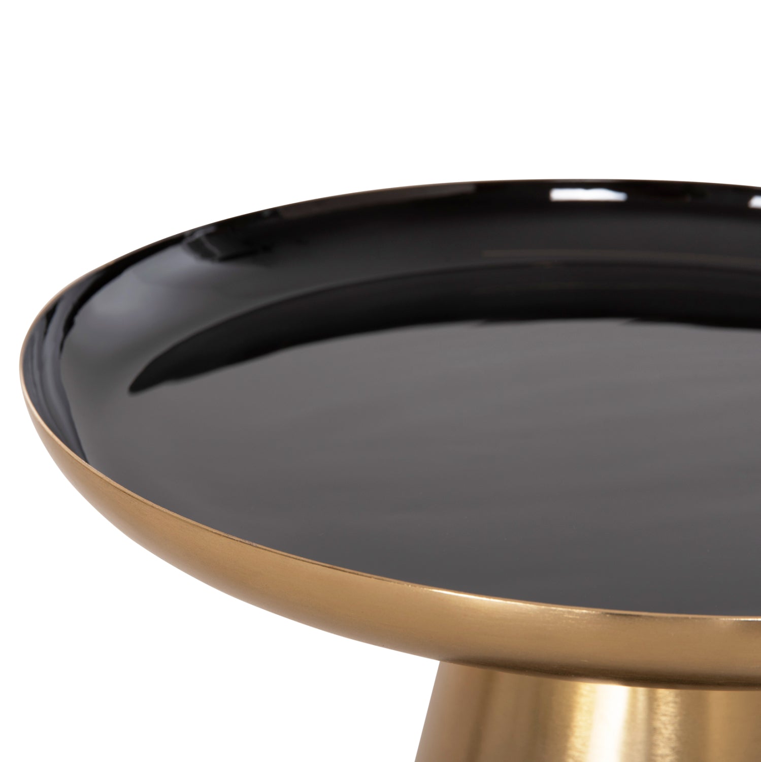 Комплект холни маси OLUF цвят черен-златен Φ50 и Φ41 см.