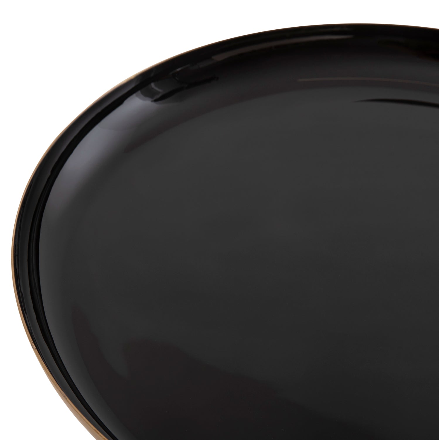 Комплект холни маси OLUF цвят черен-златен Φ50 и Φ41 см.