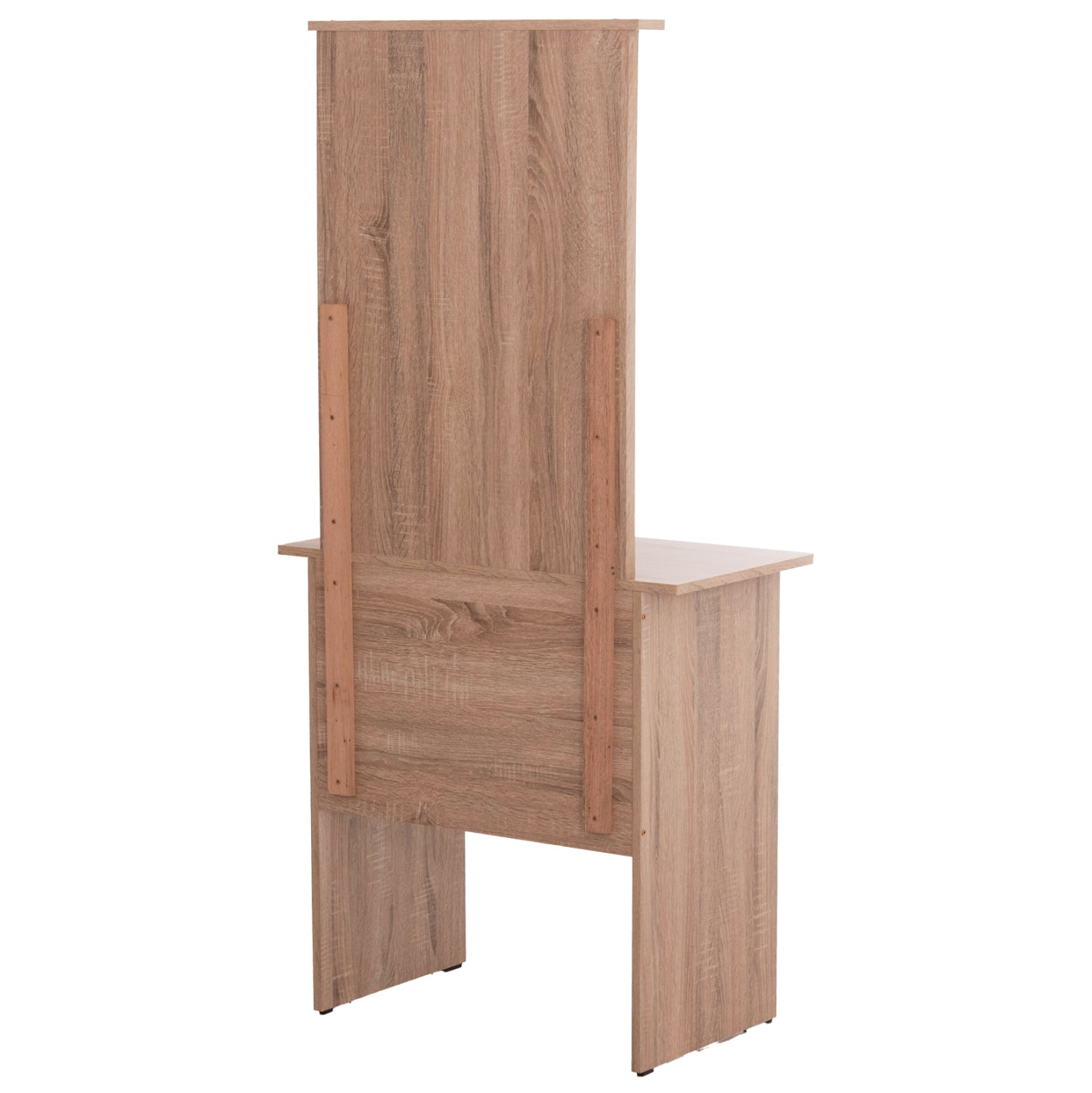 Тоалетка с огледало и табуретка  Crystel меламин сонома  дъб 74x39x155см