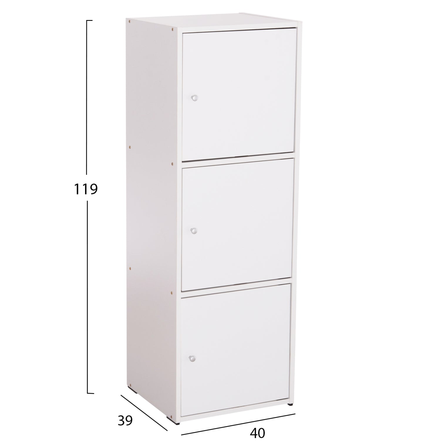 Шкаф SORIANO бял цвят  40x39x119