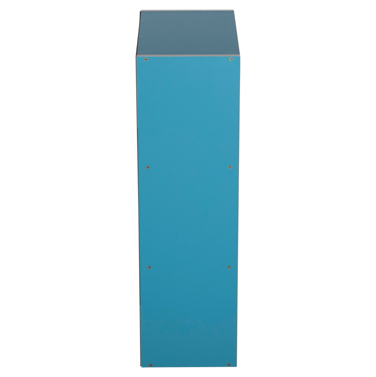 Стенен рафт cubicon, синьо-бял, меламин, 38,5x23,5x80см