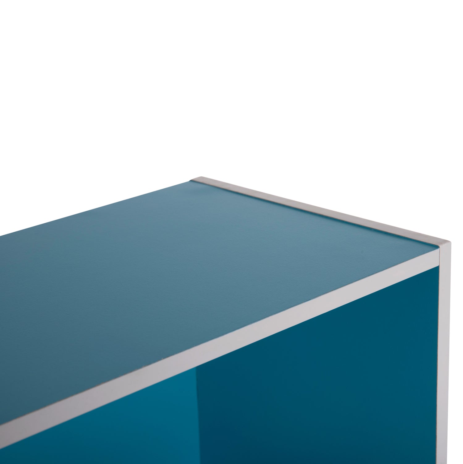 Стенен рафт cubicon, синьо-бял, меламин, 38,5x23,5x80см