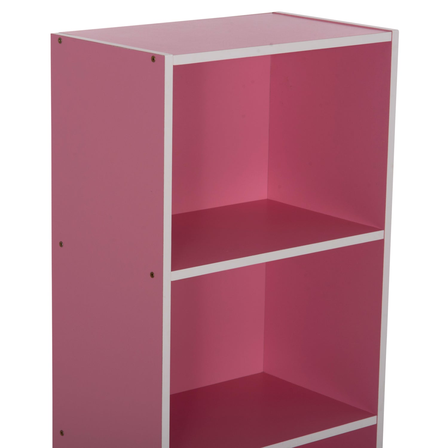 Стенен рафт cubicon розово-бял меламин 38.5x23.5x80см