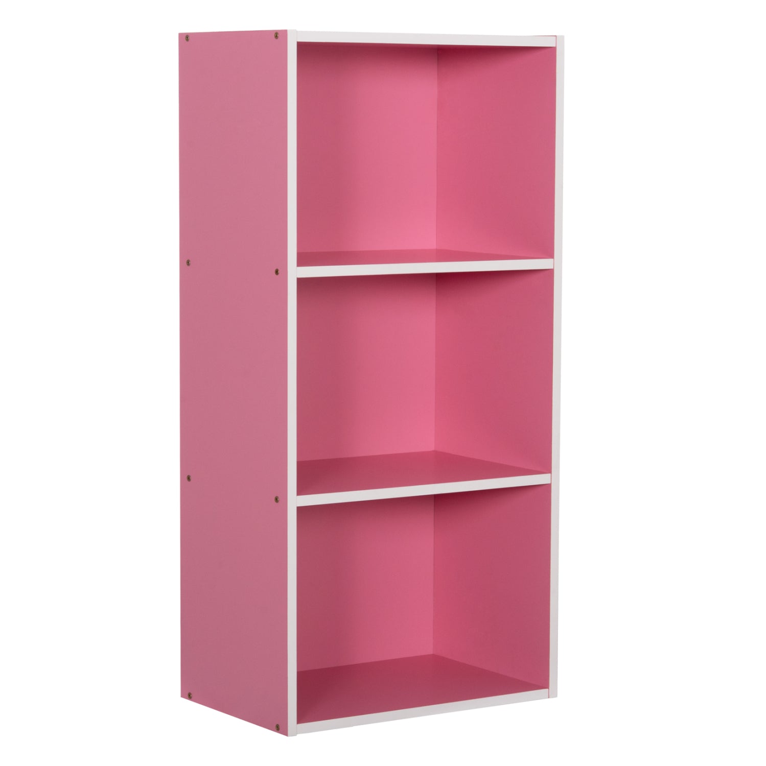 Стенен рафт cubicon розово-бял меламин 38.5x23.5x80см
