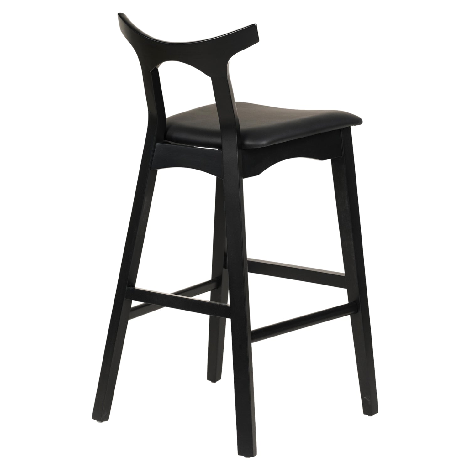 Бар стол RUBBER черен цвят 49x53x99,5