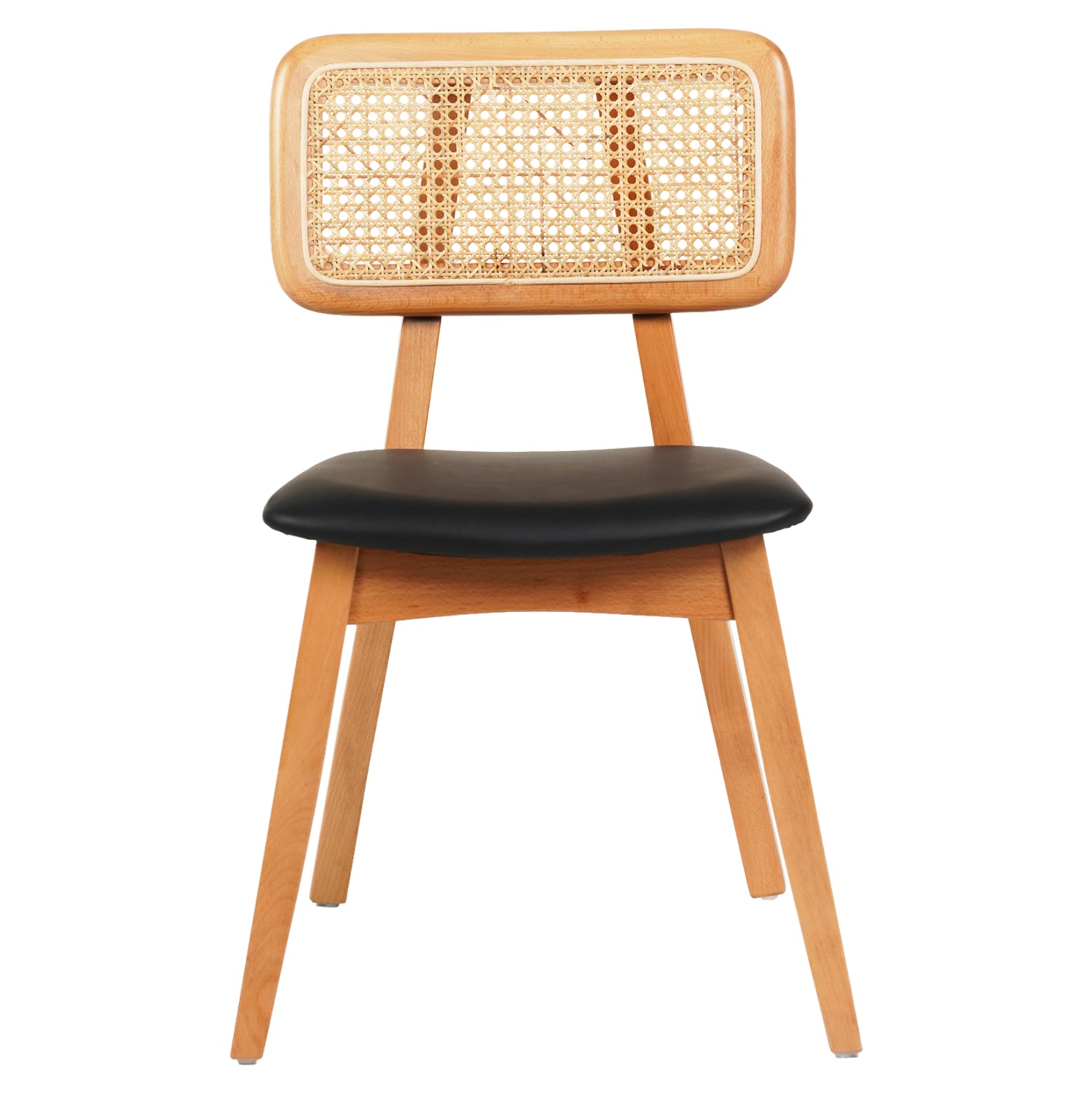 Стол Луфи цвят дъб-черен 47x60x80