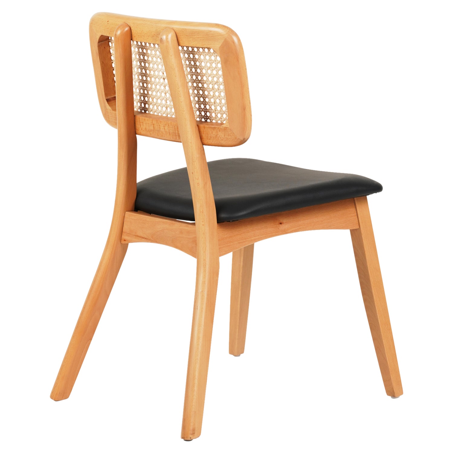 Стол Луфи цвят дъб-черен 47x60x80