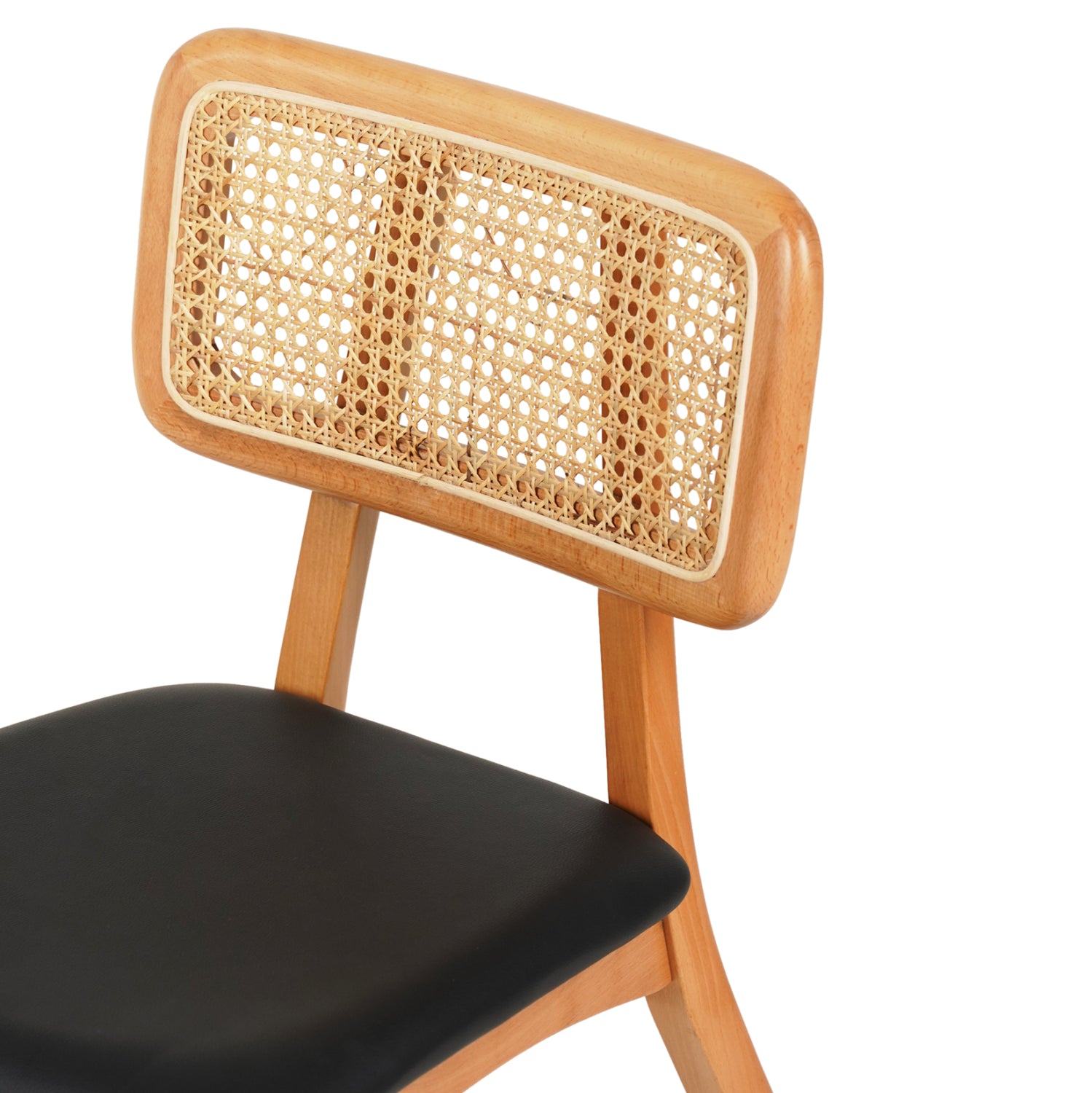 Стол Луфи цвят дъб-черен 47x60x80