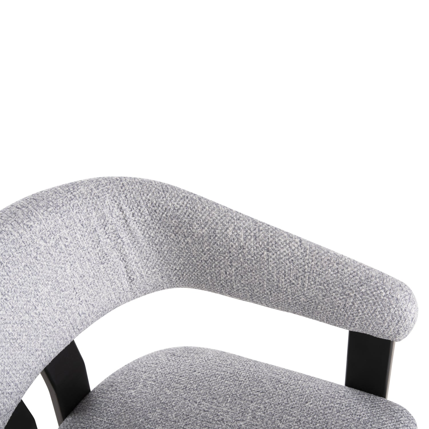 Кресло Зара каучуково дърво цвят сив-черен  55,5x59x81,5