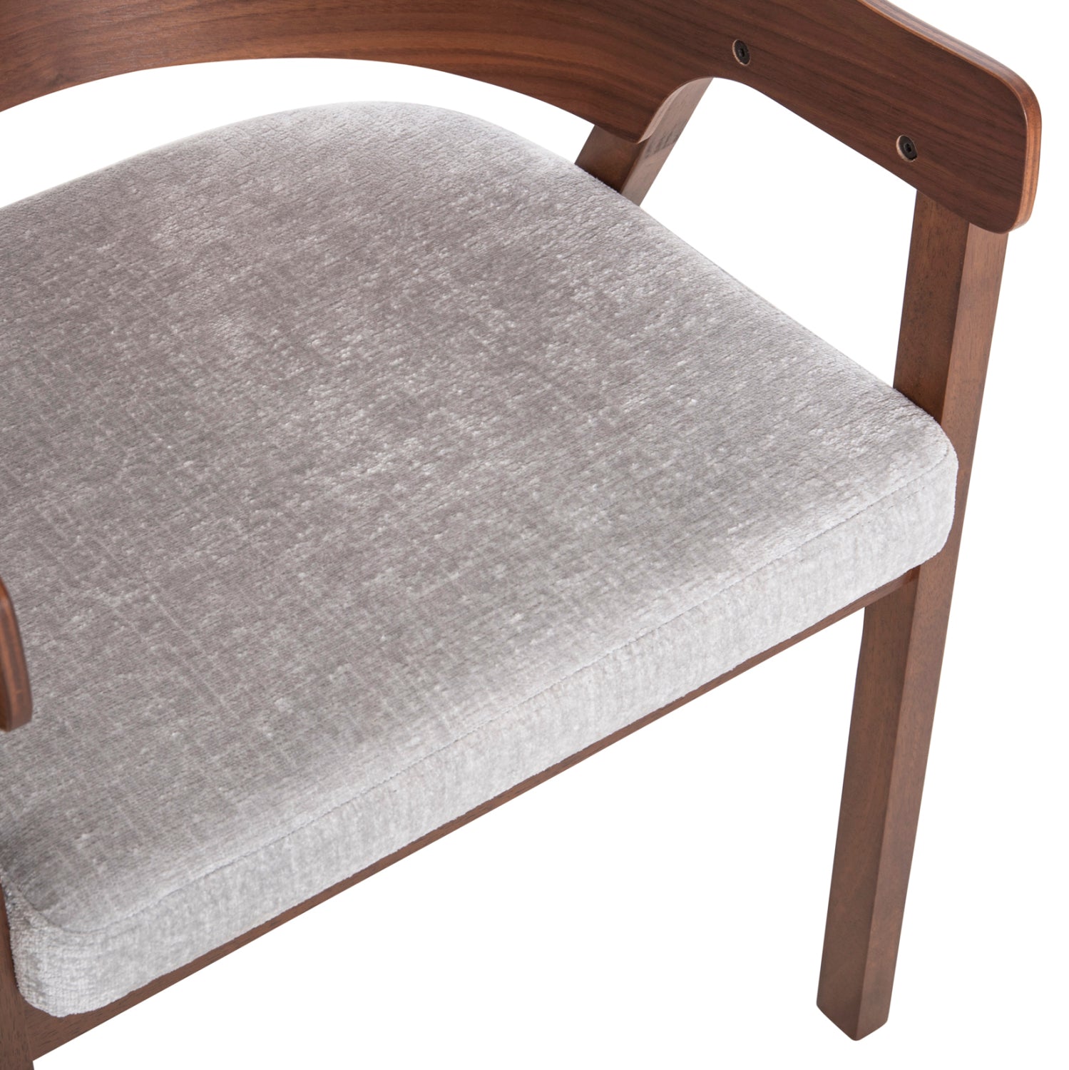 Кресло Неро цвят сив-орех 56x56x78