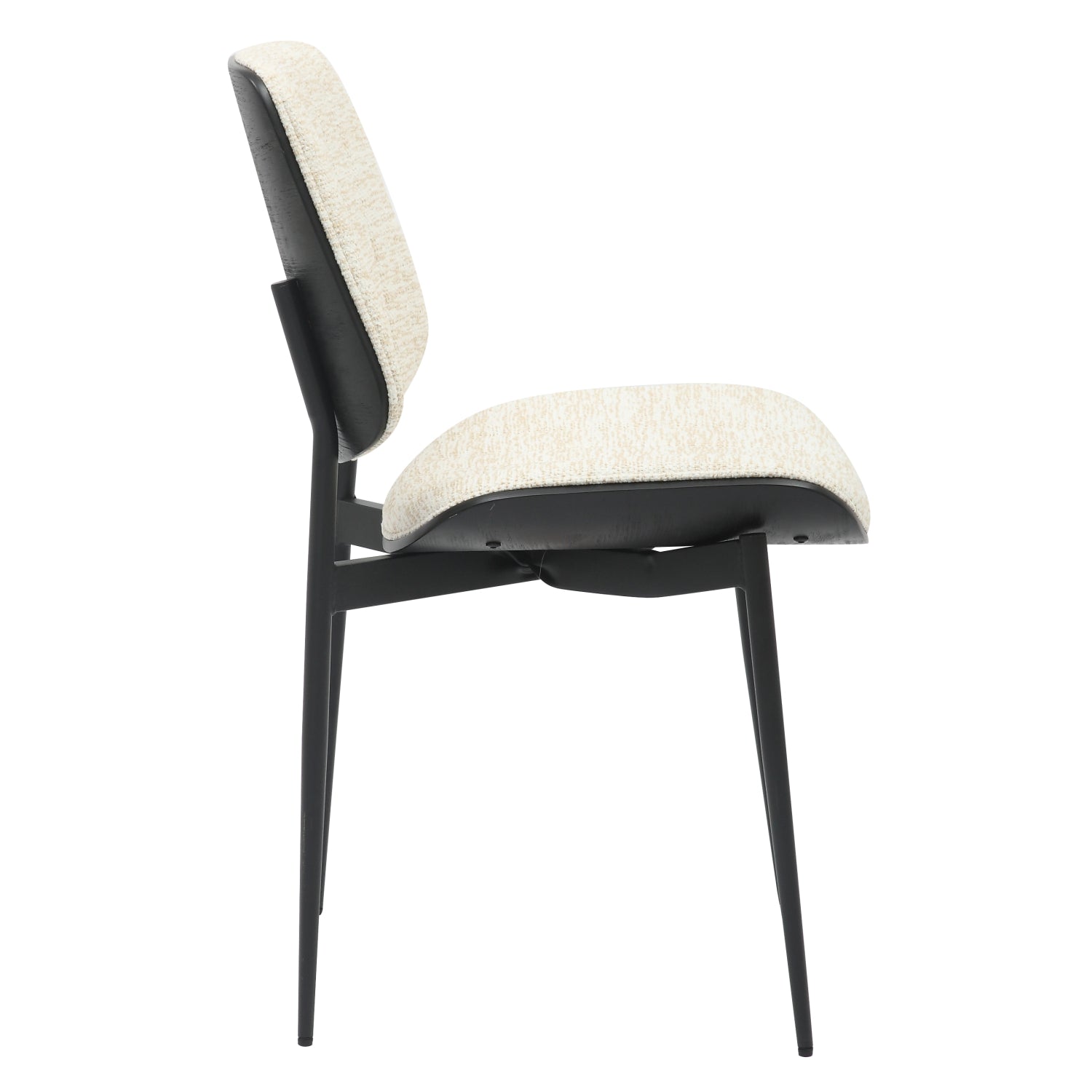 Трапезен стол CONTI екрю-черен цвят  48.5x56x82.5cм