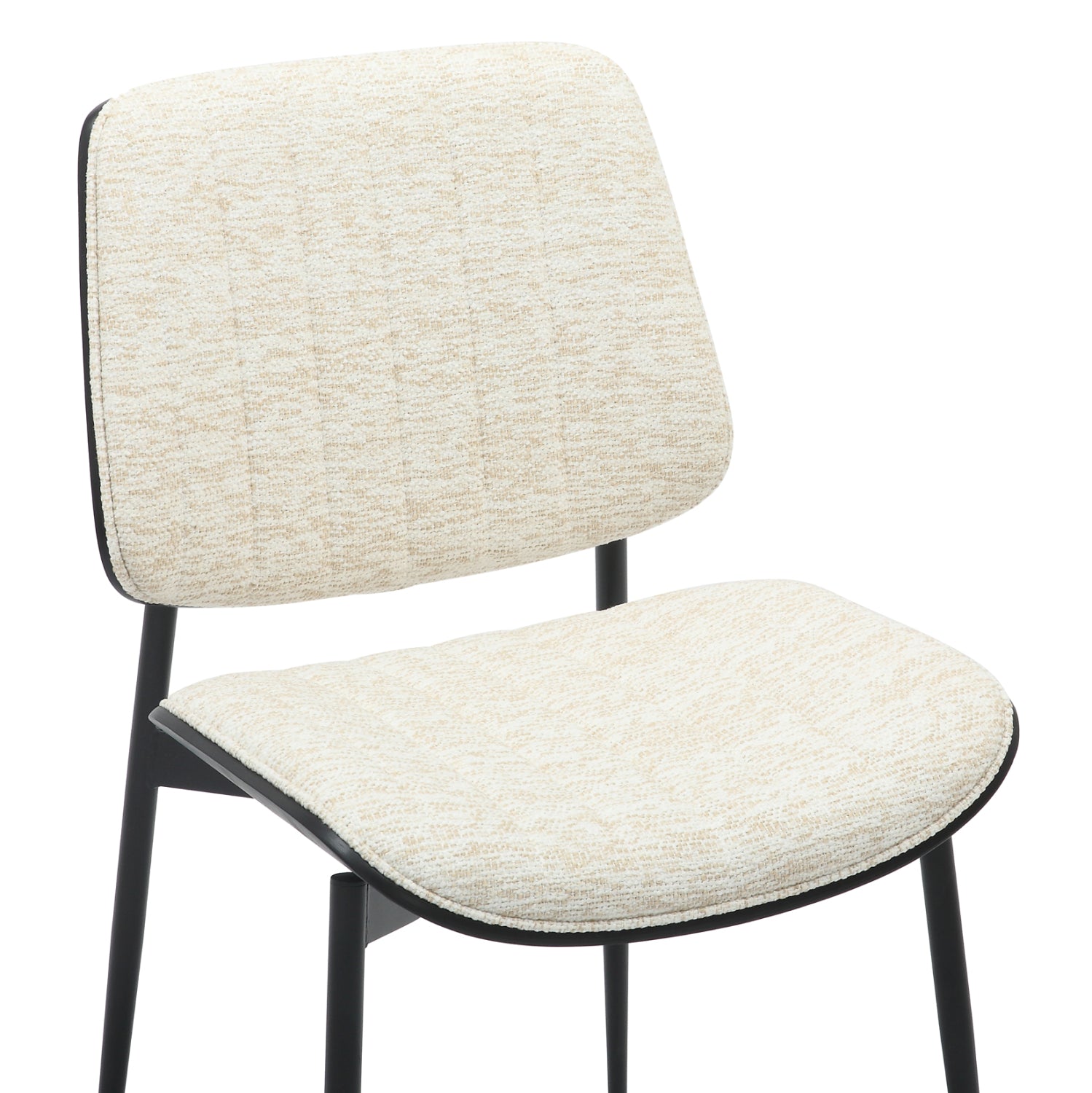 Трапезен стол CONTI екрю-черен цвят  48.5x56x82.5cм