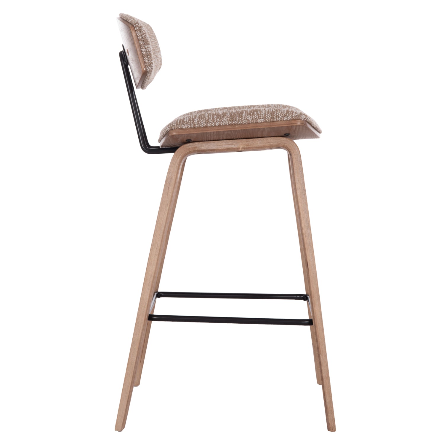 Бар стол  INOVER кафяв-бял цвят 50x48x90см